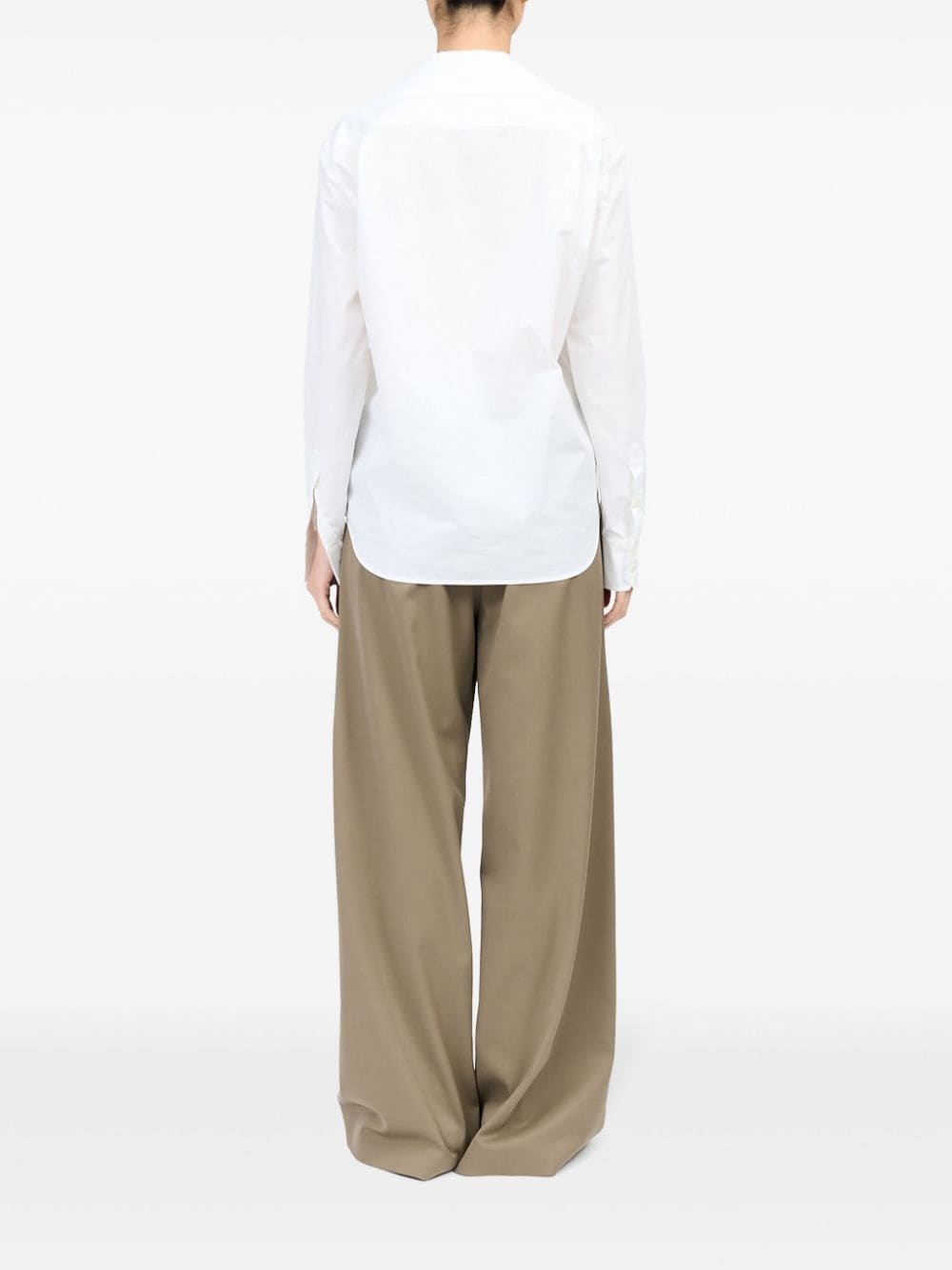 V-neck cotton shirt - 4