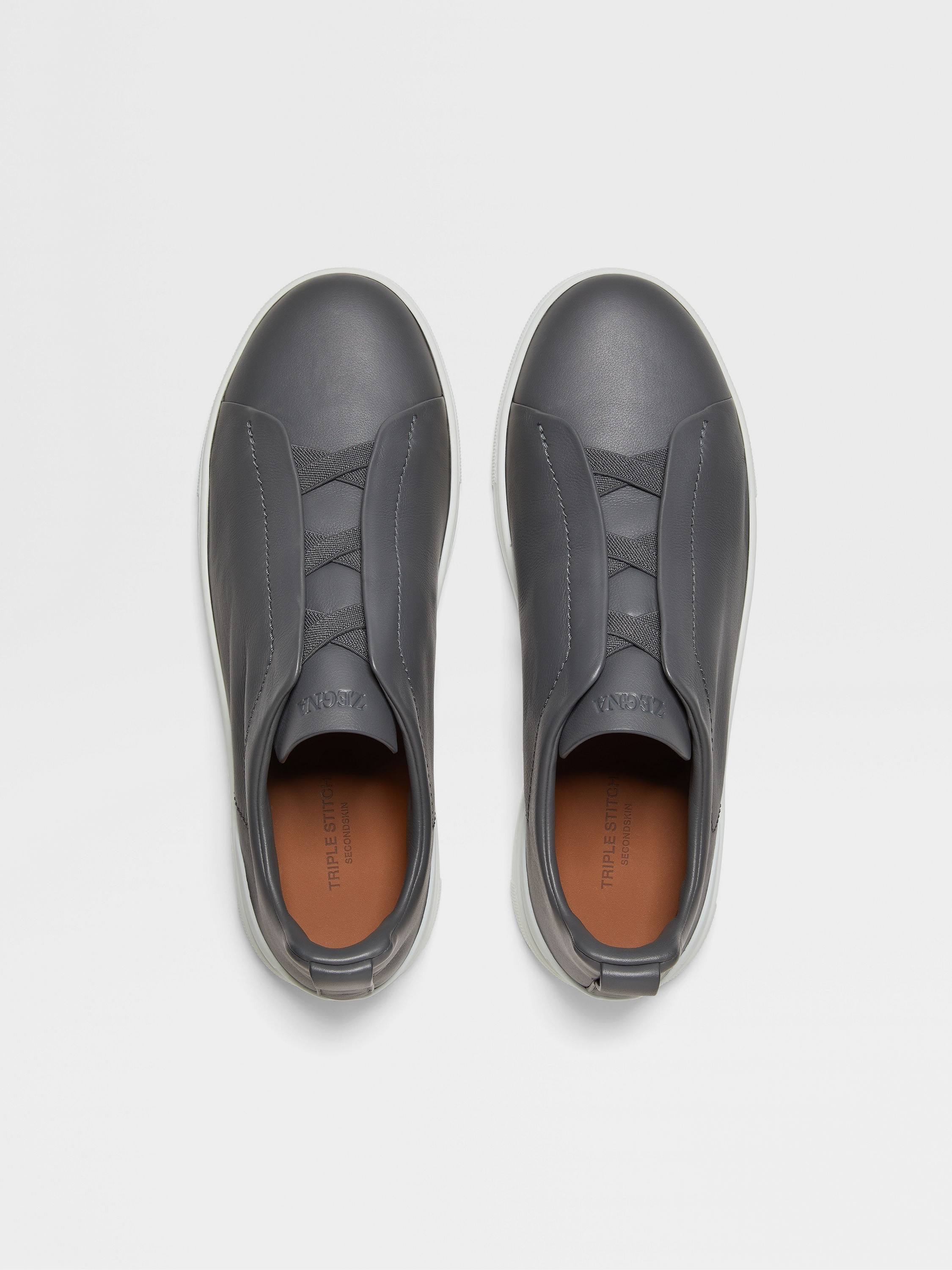 DARK GREY TRIPLE STITCH™ SECONDSKIN SNEAKERS - 4