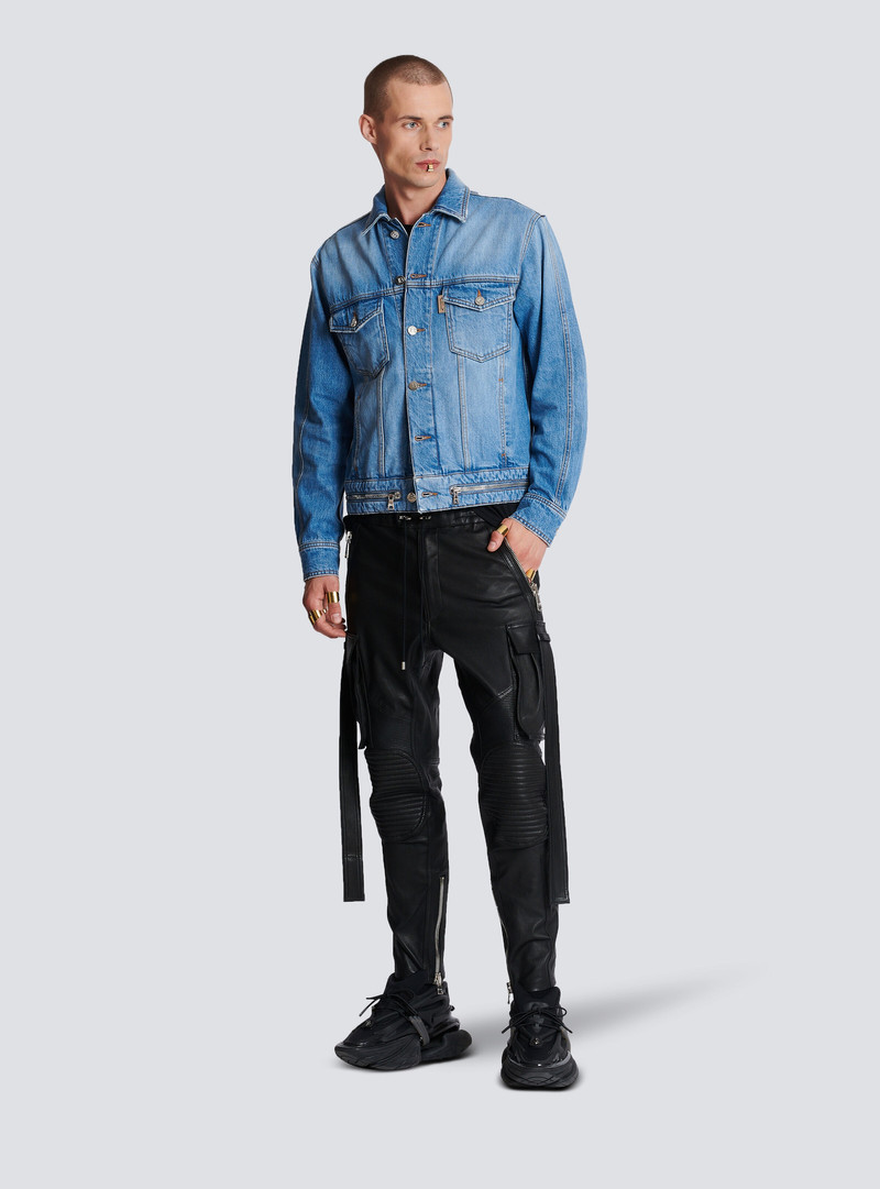 Balmain Denim jacket with zip fastening outlook