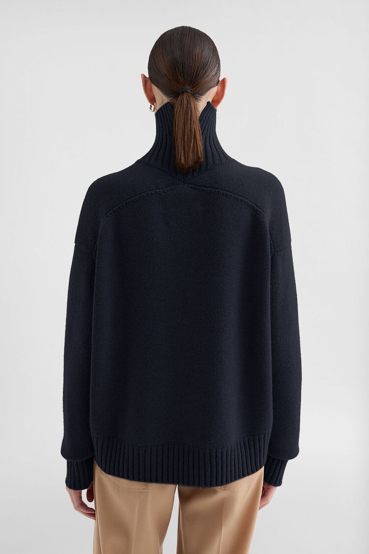 Cashmere Blend High-Neck Sweater - 5