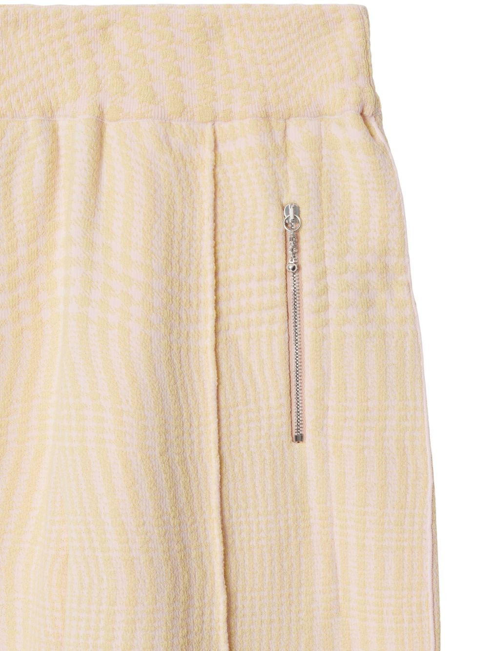 warped houndstooth jacquard wool-blend trousers - 5
