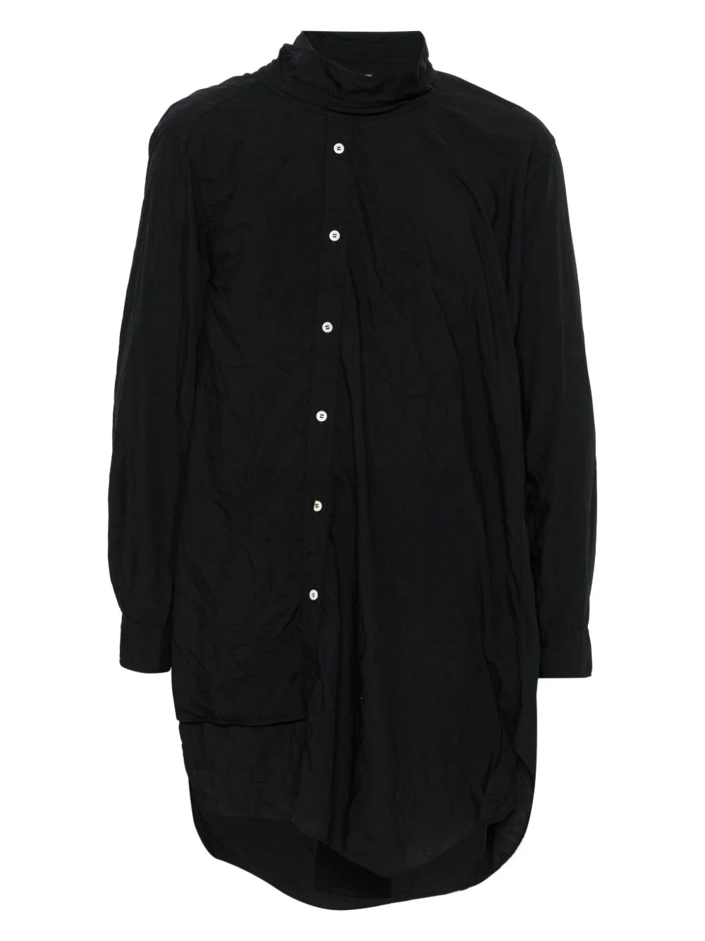 button-fastening asymmetric shirt - 1