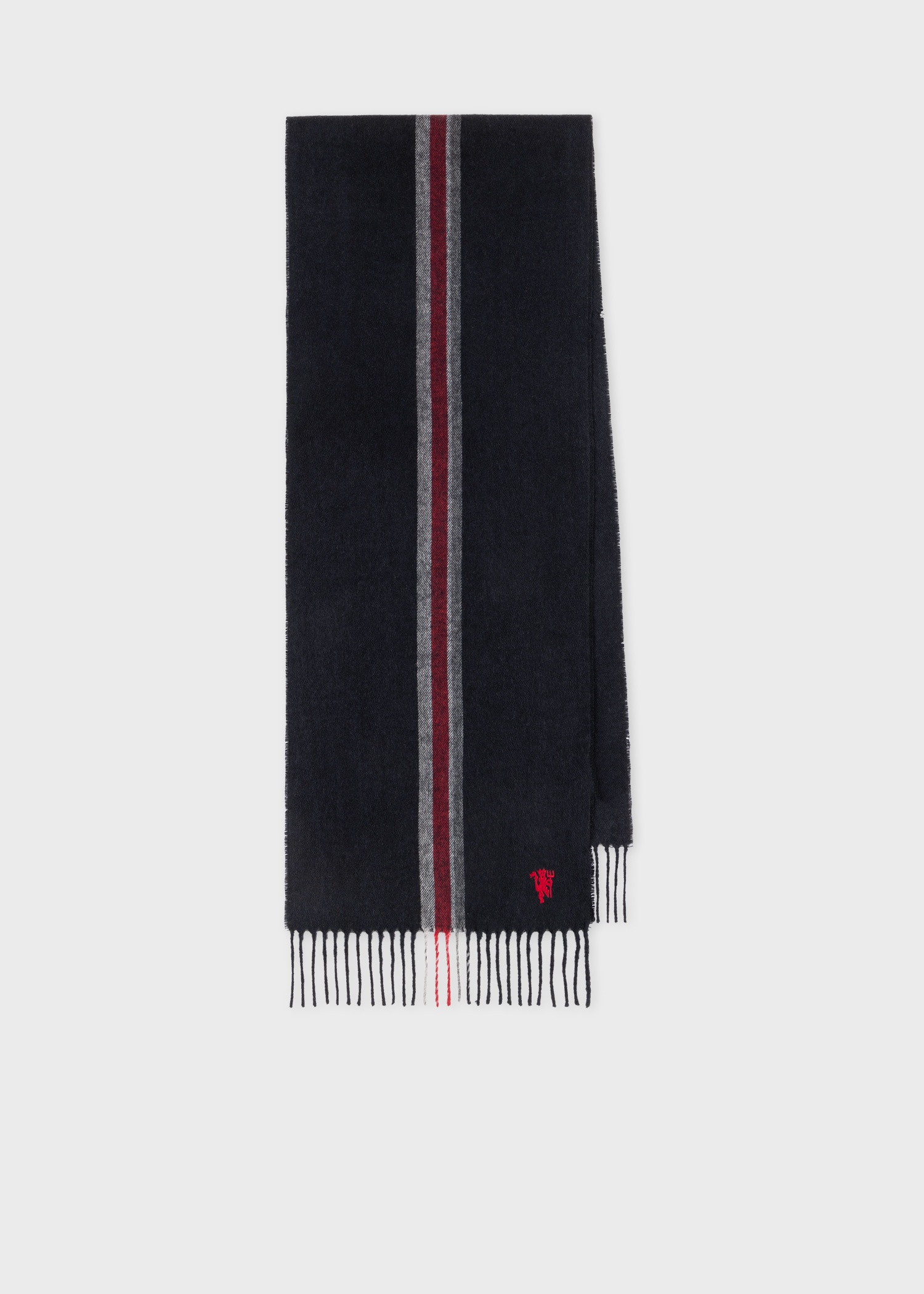 Paul Smith for Manchester United – Black Central Stripe Scarf - 1