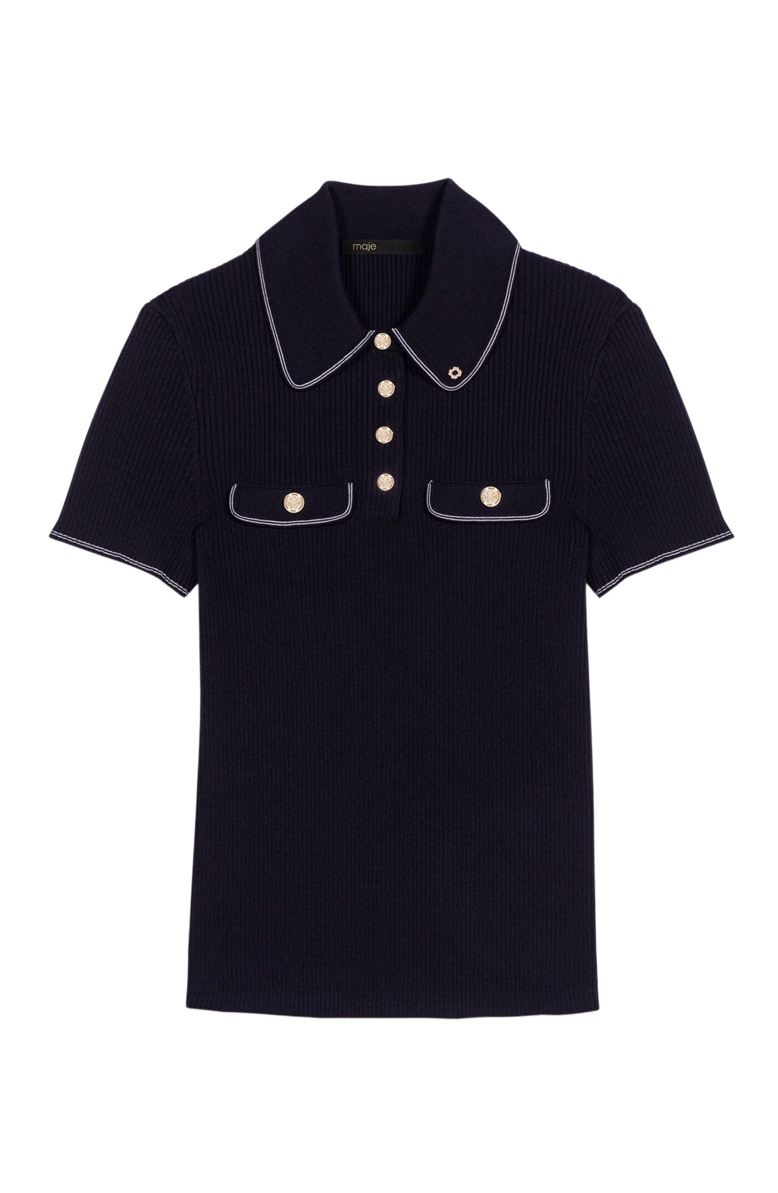 maje Short-sleeve polo shirt in Navy at Nordstrom - 9