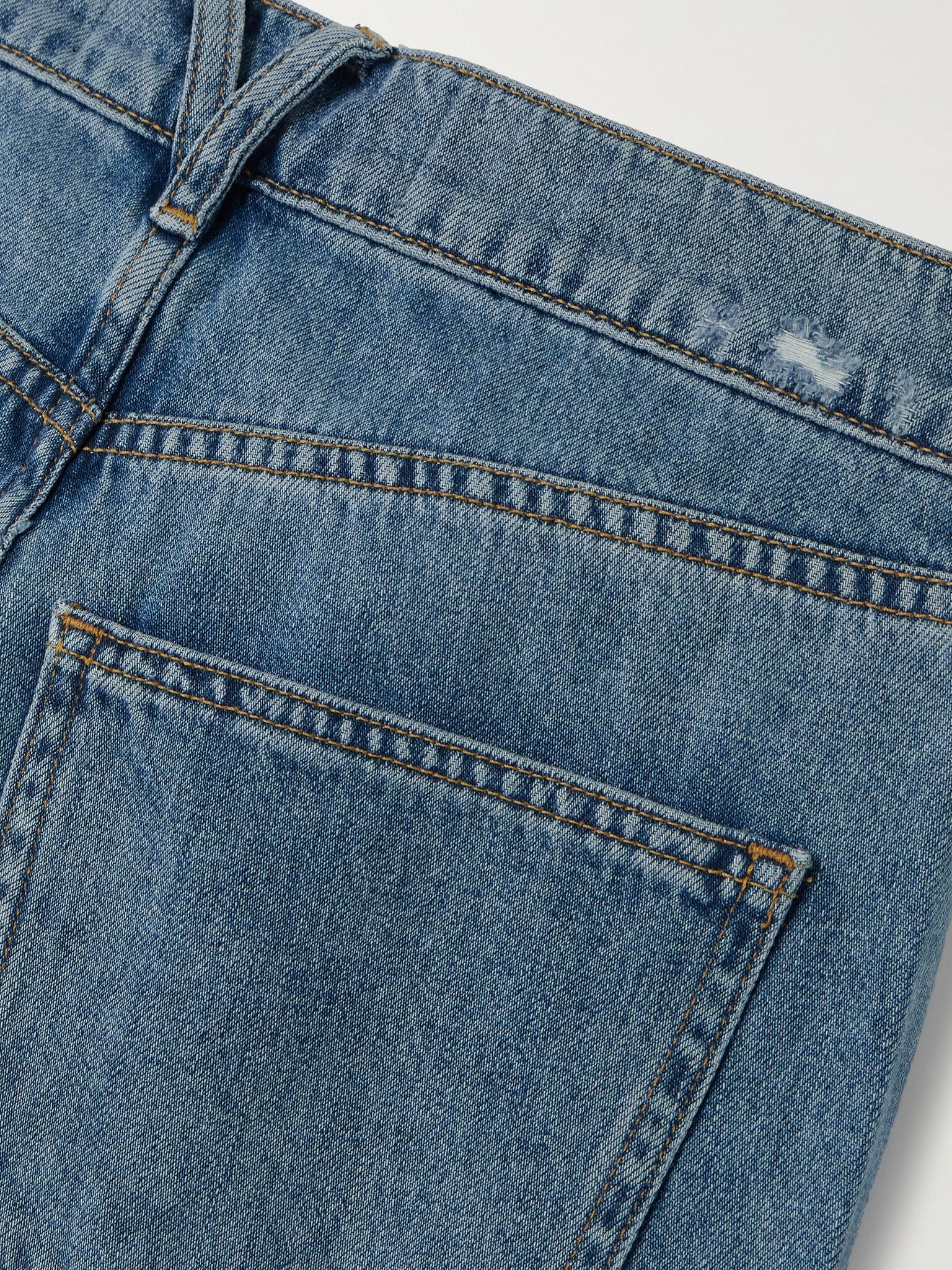 Kasey frayed mid-rise wide-leg jeans Light denim - 6