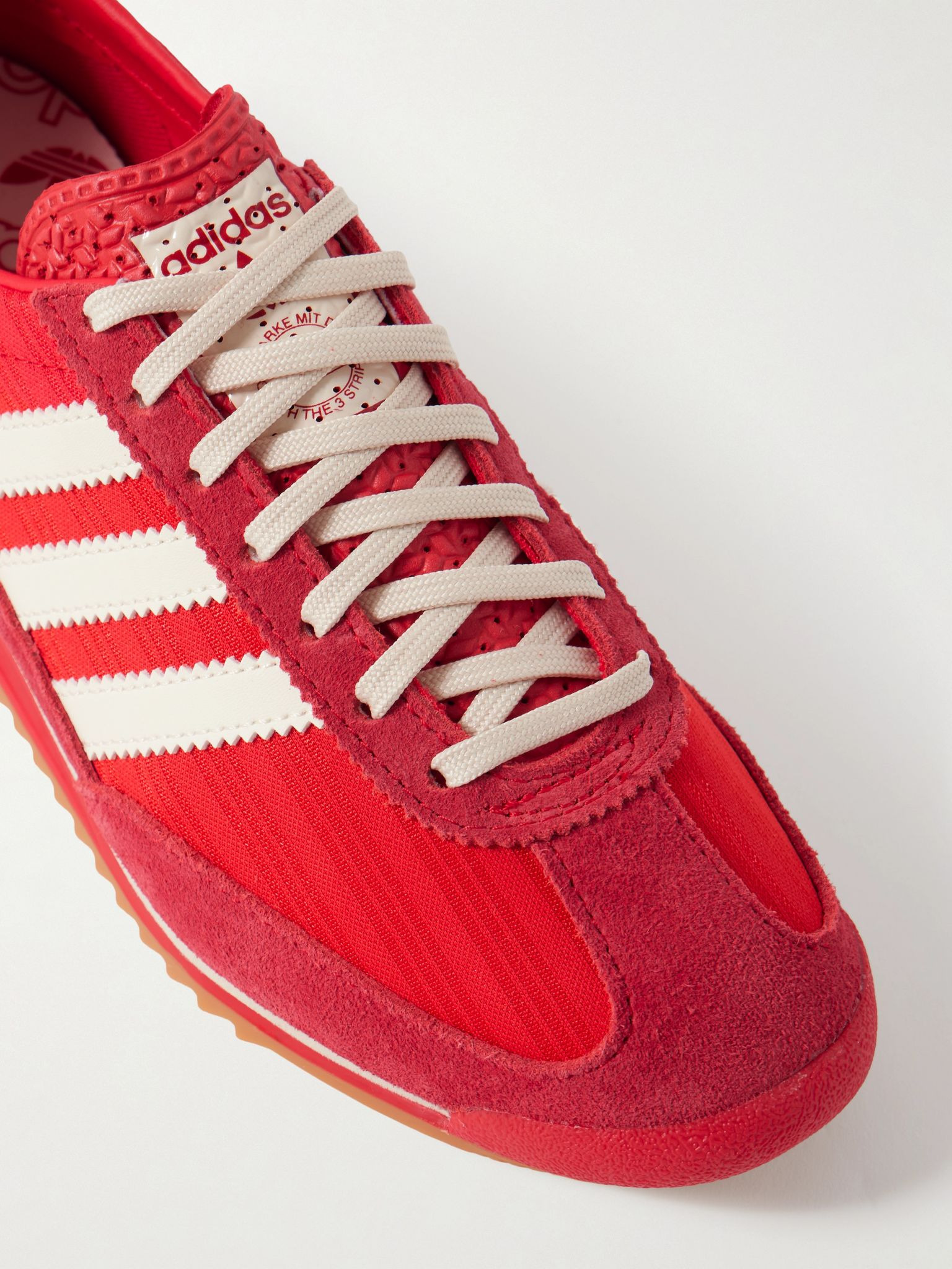 SL 72 OG suede and leather-trimmed nylon sneakers Red - 4