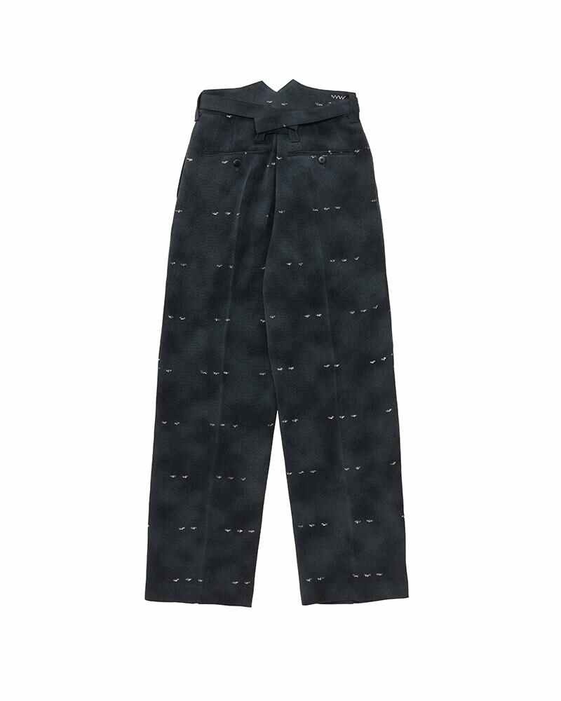 HAKAMA PANTS IRIS (CHIRIMEN) W BLACK - 2