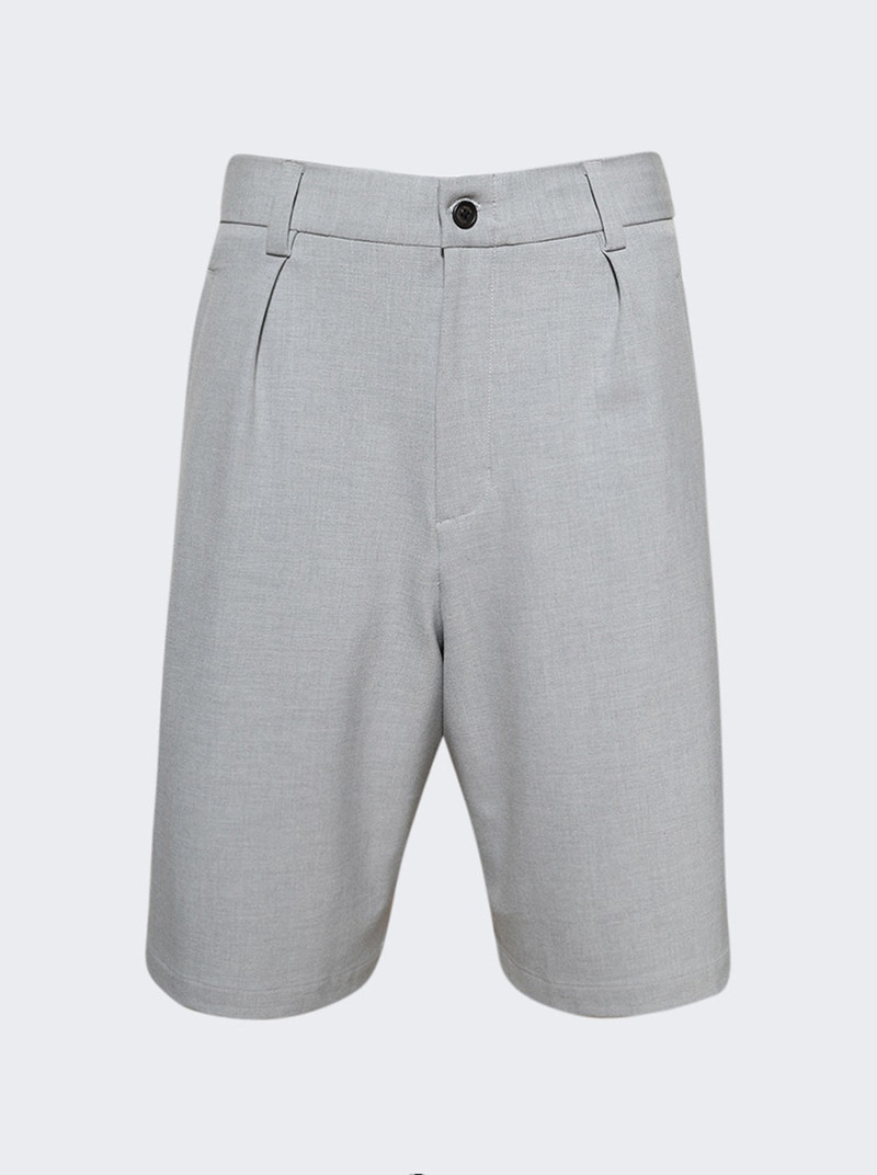 Pleated Shorts Grey 1