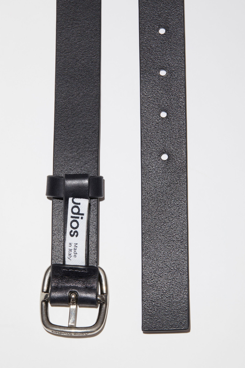 Leather buckle belt - Black 4