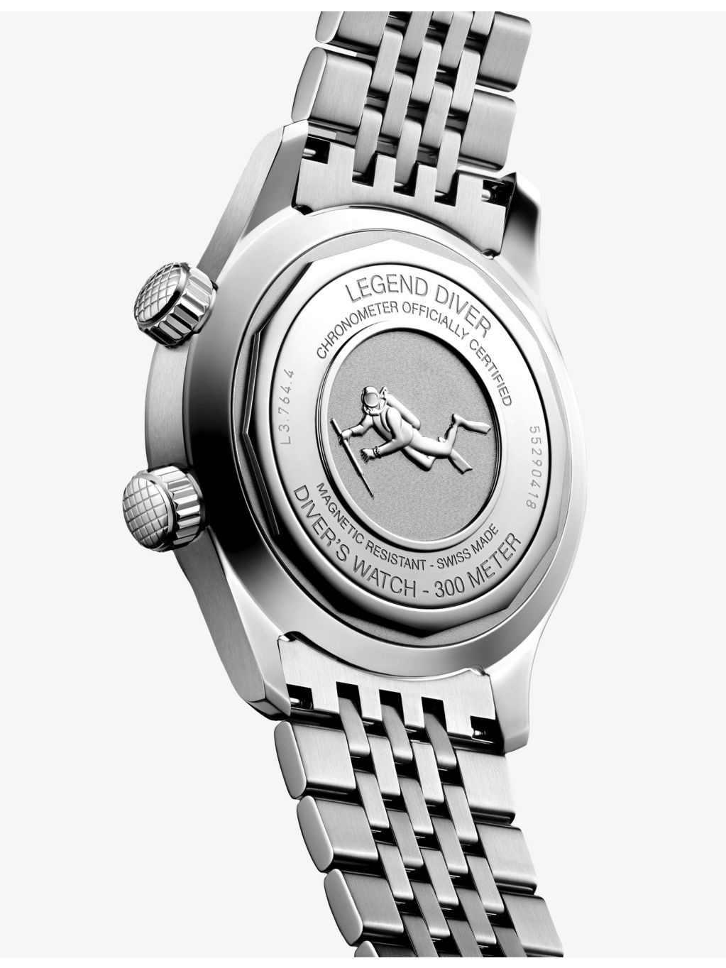 L3.764.4.16.6 Legend Diver Stainless-Steel Automatic Watch - 5