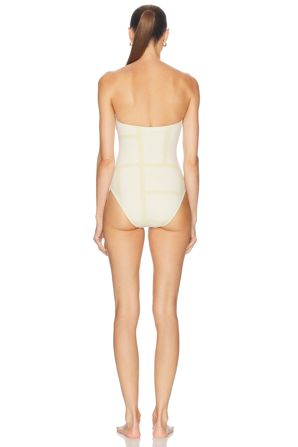 Monogram Strapless One Piece Swimsuit - 3