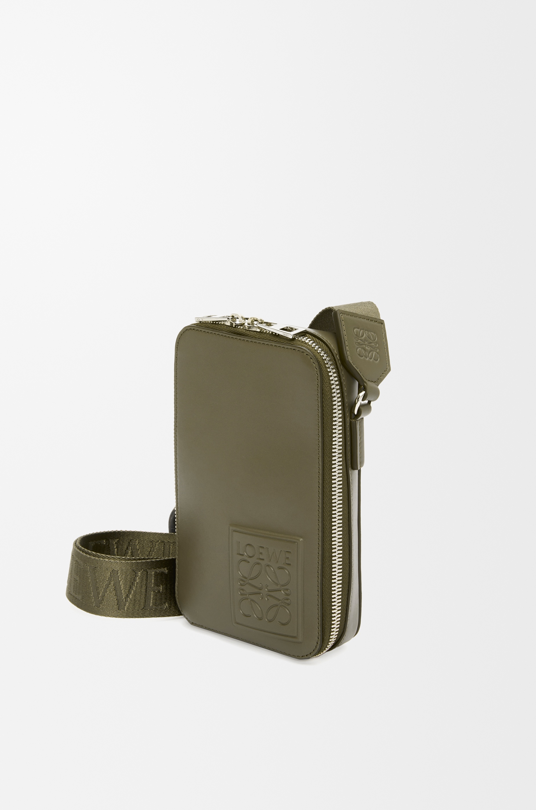 Vertical Crossbody Pocket in satin calfskin - 2