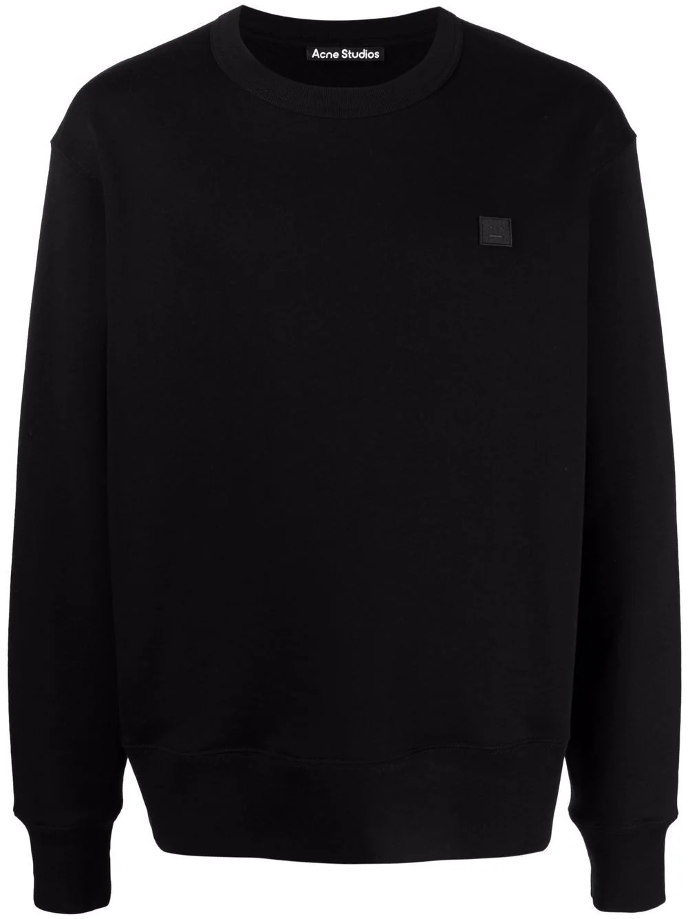 face-patch crew neck sweatshirt - 1