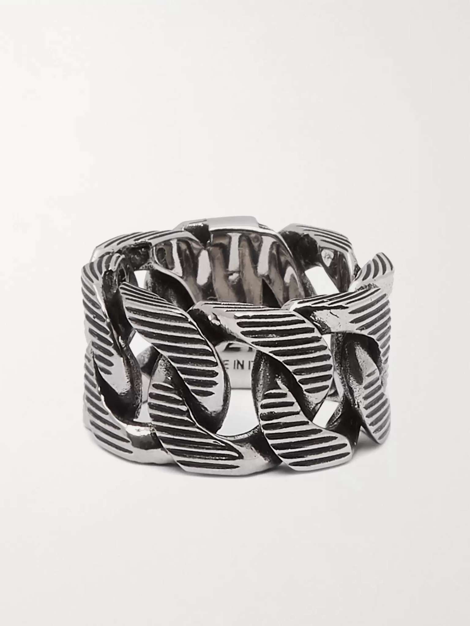 Burnished Silver-Tone Ring - 1