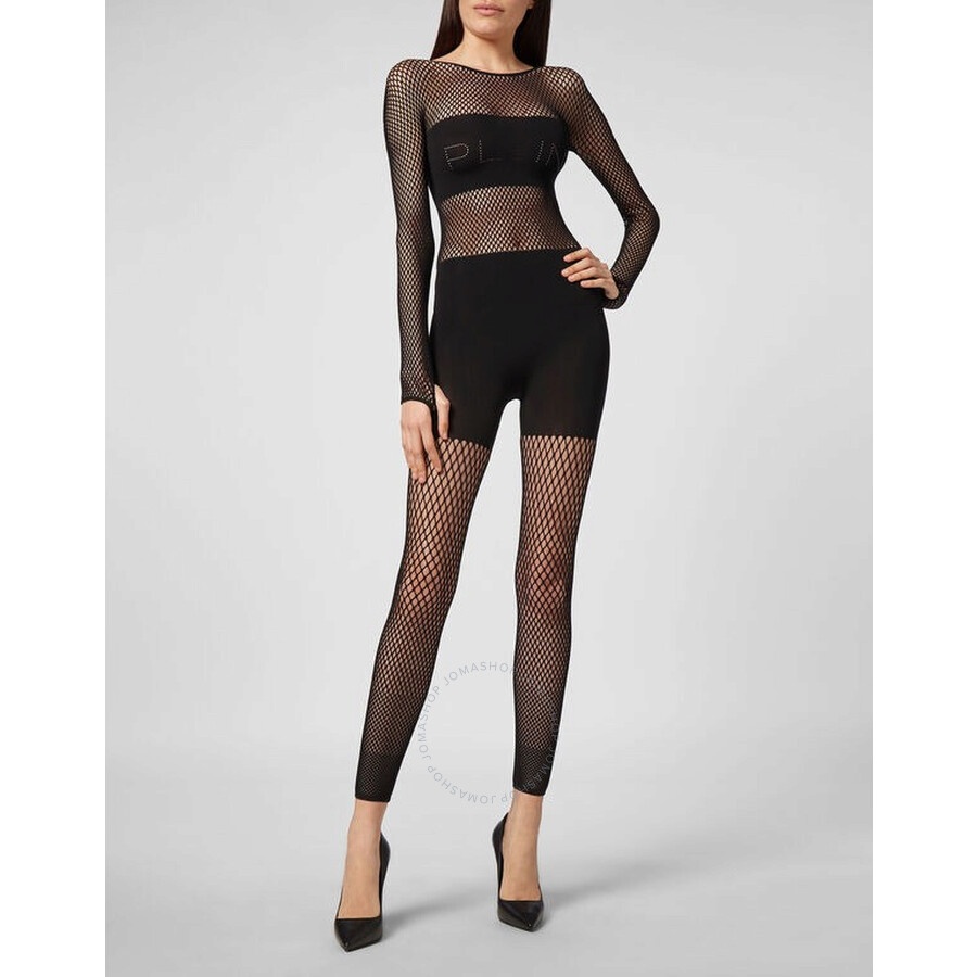 Philipp Plein Seamless Mesh Long-Sleeves Jumpsuit - 3