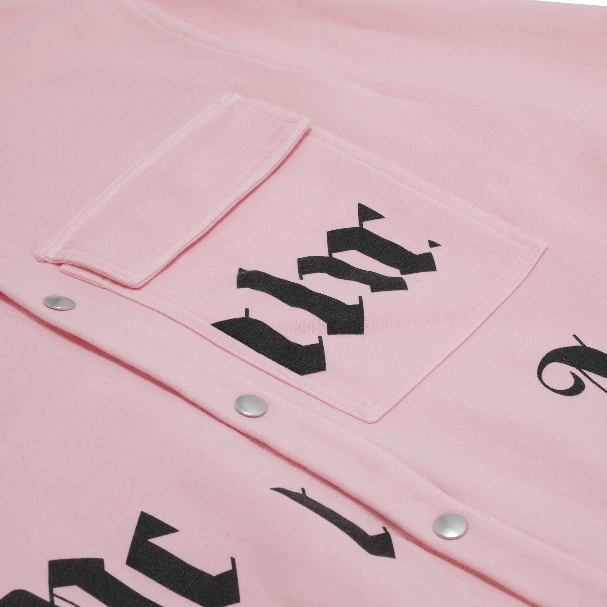 Palm Angels Broken Logo Button Down Shirt 'Pink/Black' - 3