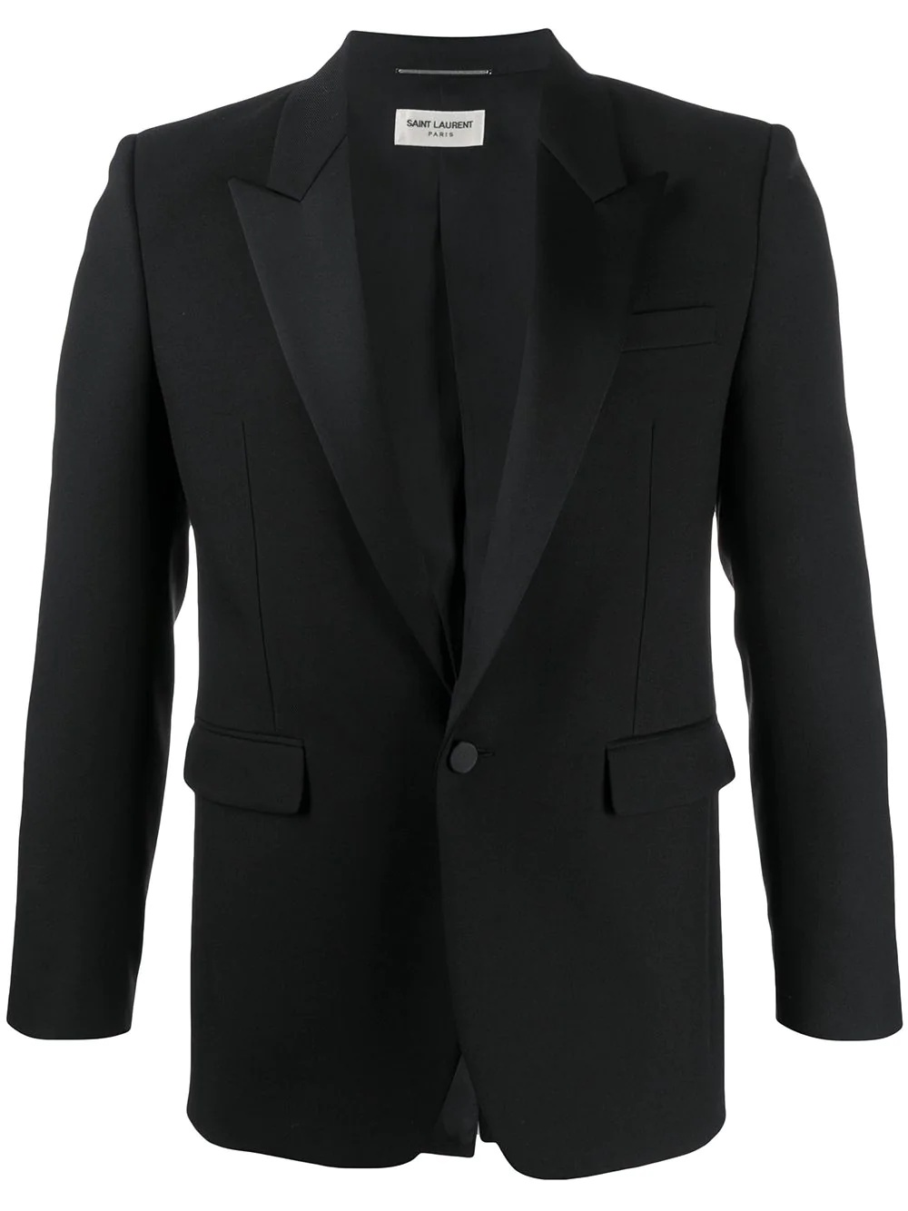 silk-trimmed tuxedo jacket - 1