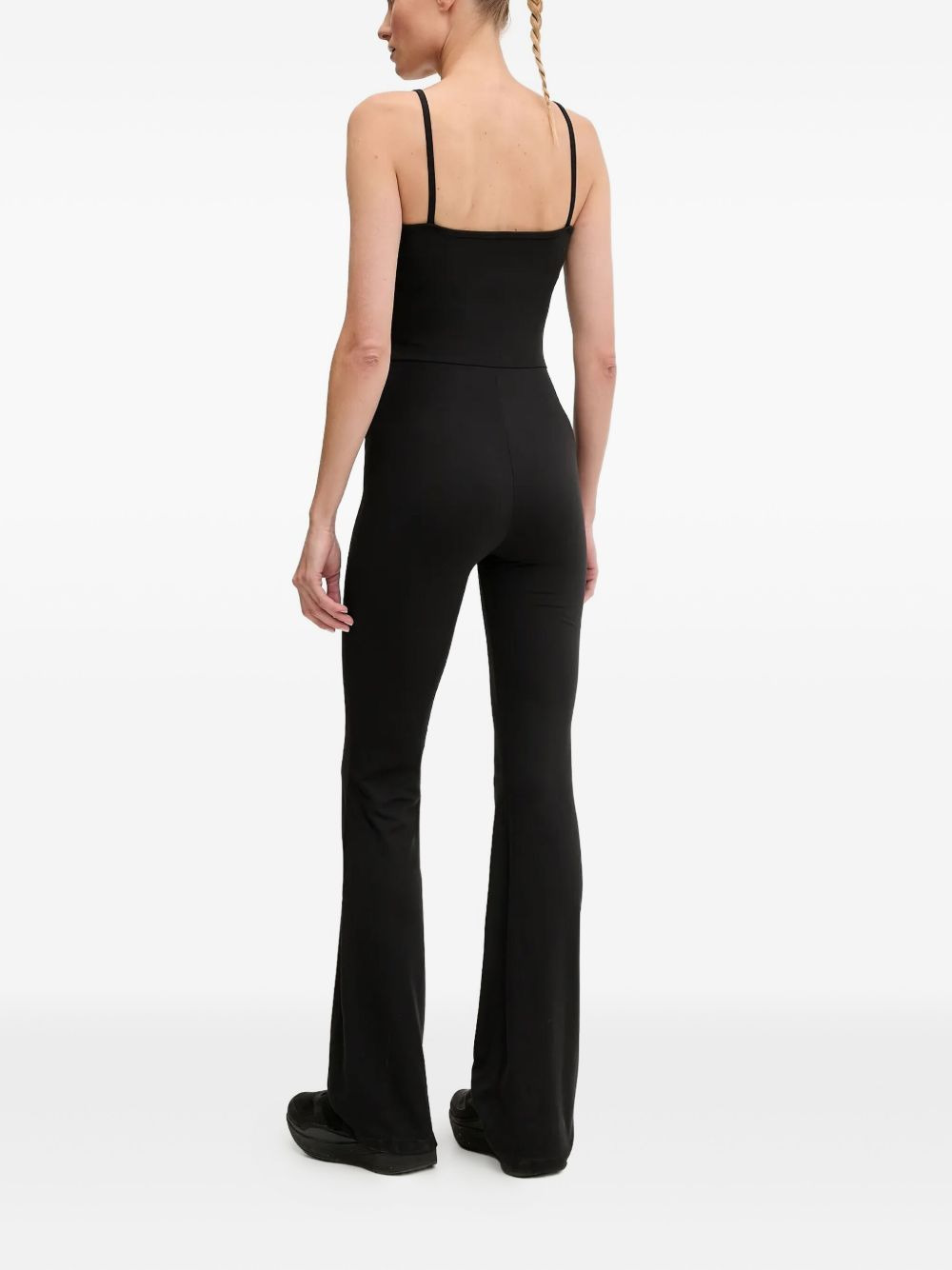 logo-embellished flared jumpsuit - 4