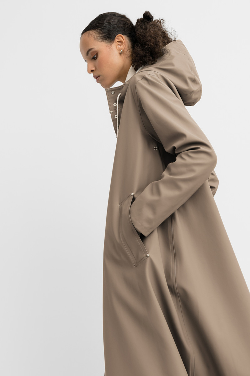 Mosebacke Long Print Raincoat Mole 6