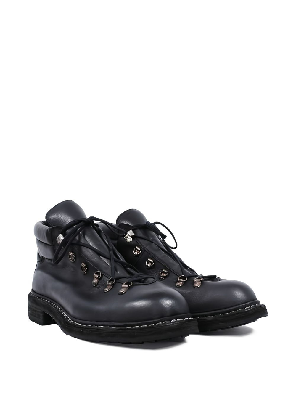 lace-up full-grain leather ankle boots - 2