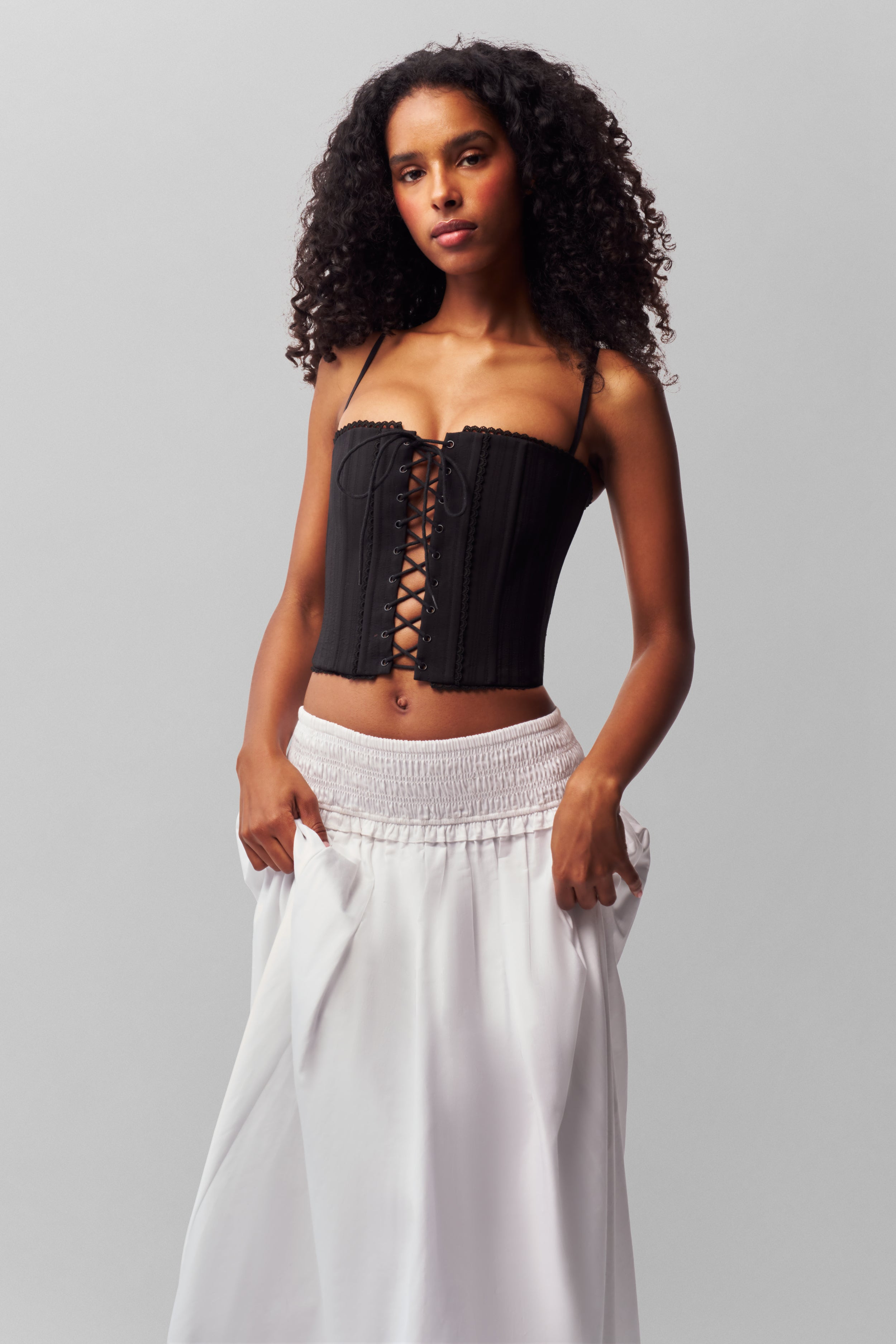 COTTON SCALLOP CORSET - 2