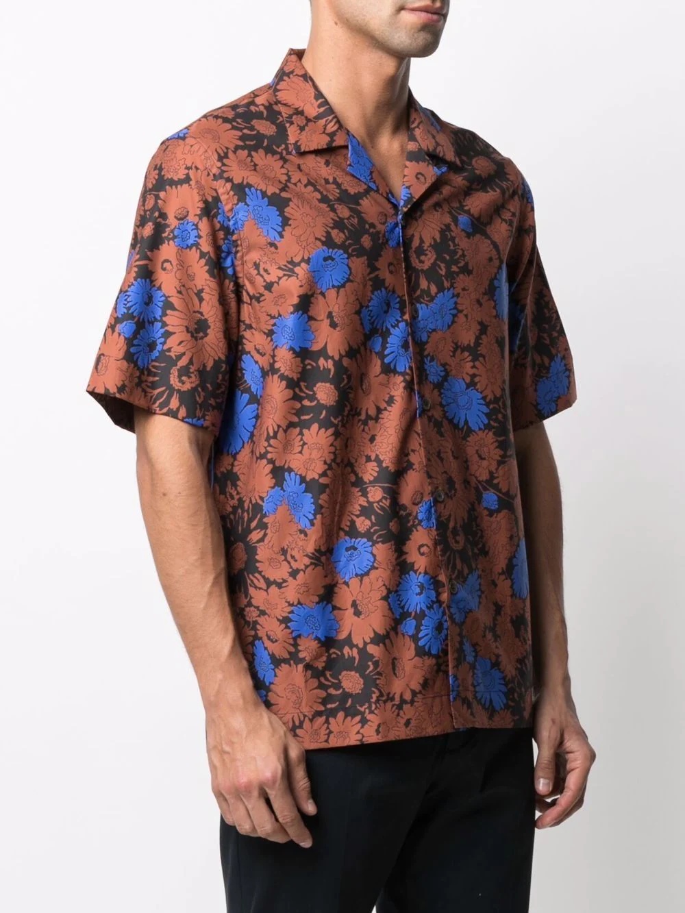 abstract-print short-sleeve shirt - 3