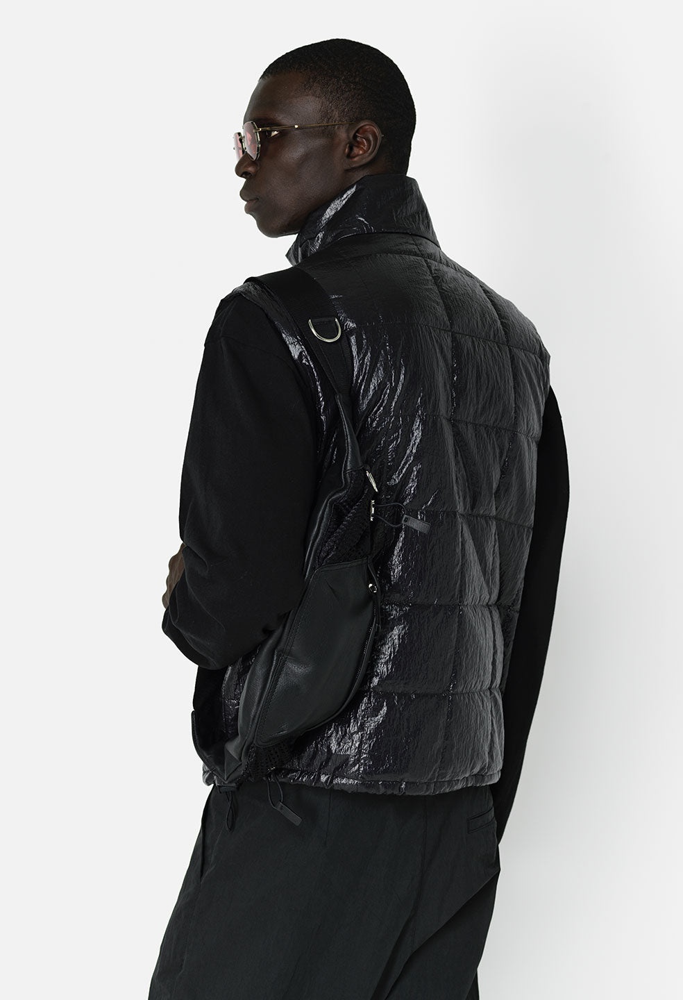 COATED NYLON PUFFER VEST - 6