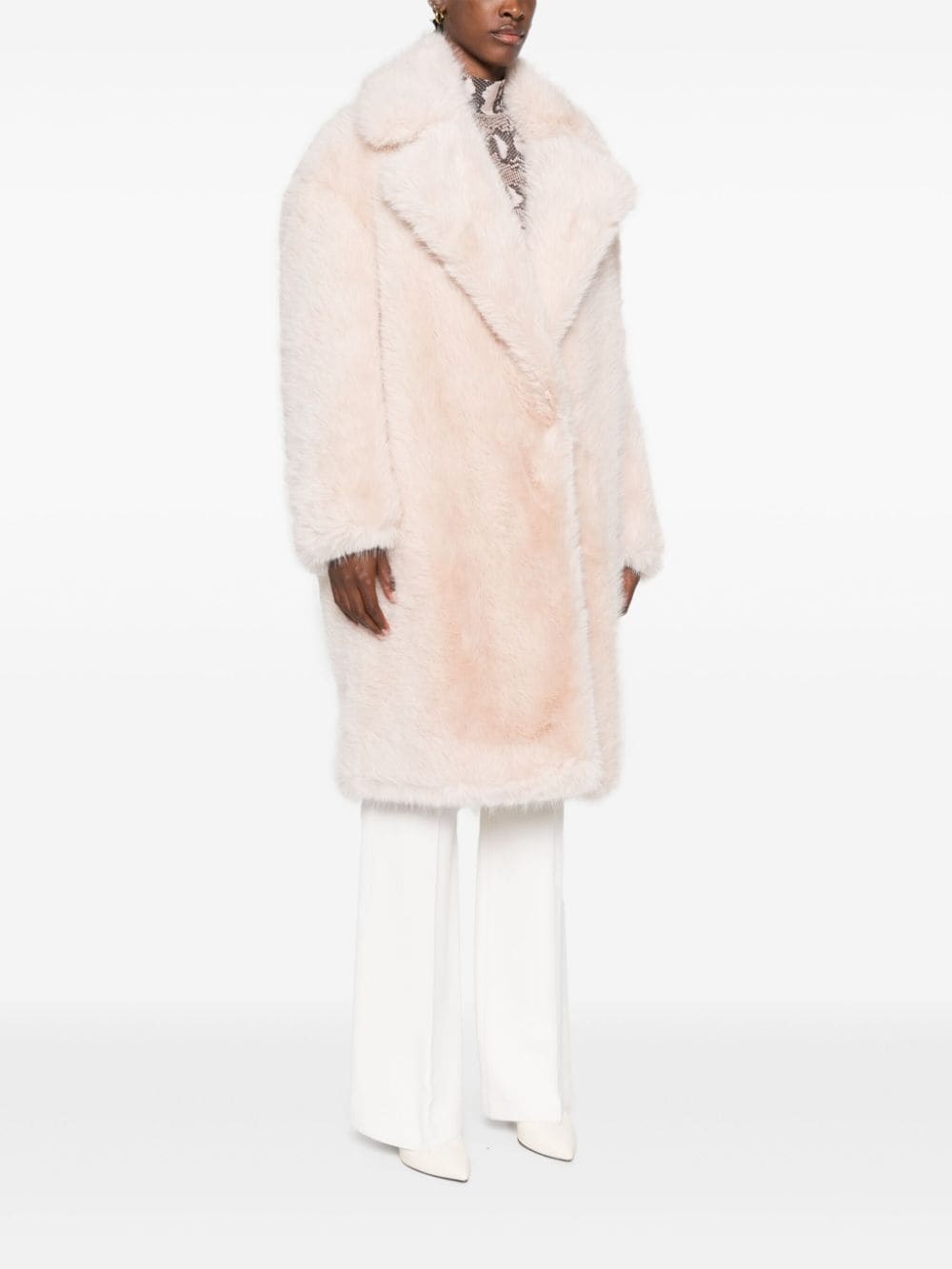 faux-fur midi coat - 3