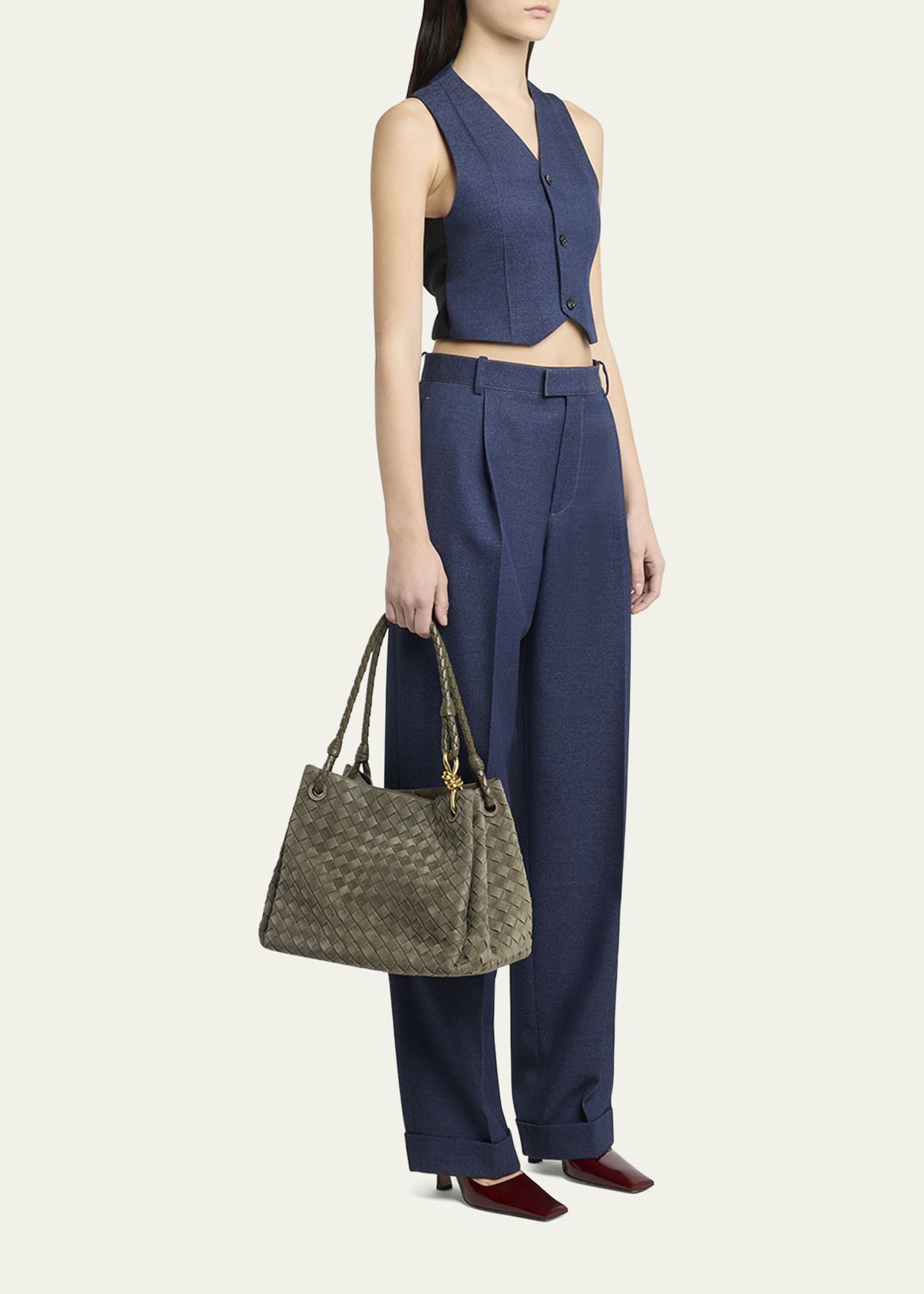 Large Parachute Suede Shoulder Bag - 6