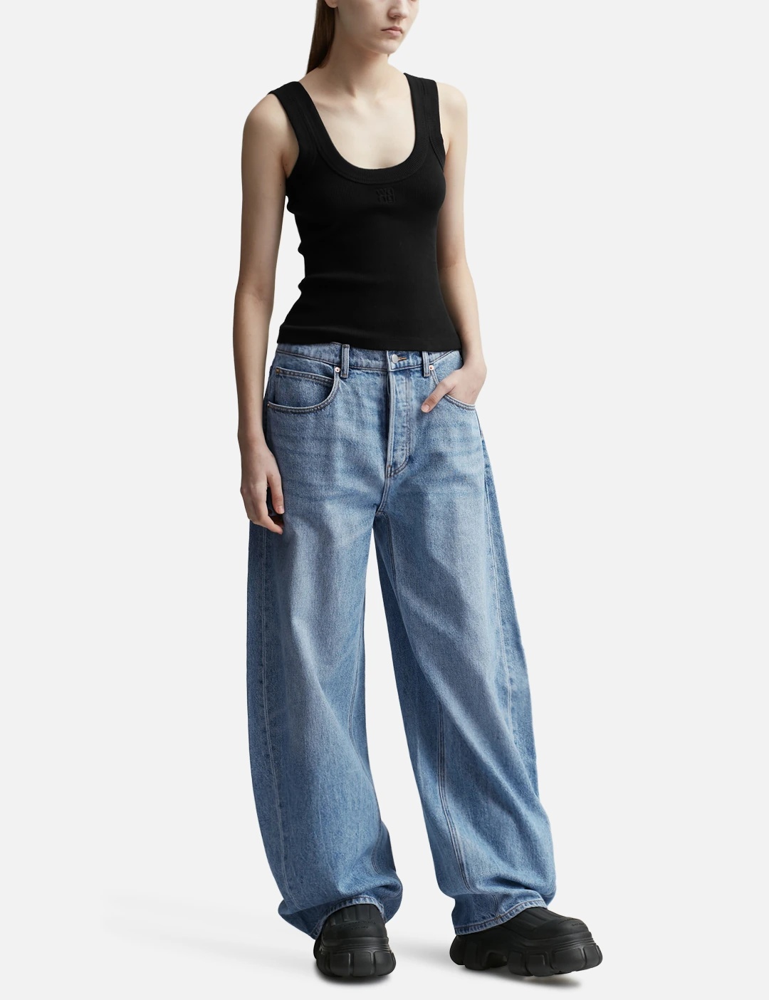 OVERSIZED LOW RISE JEAN IN RECYCLED DENIM - 4