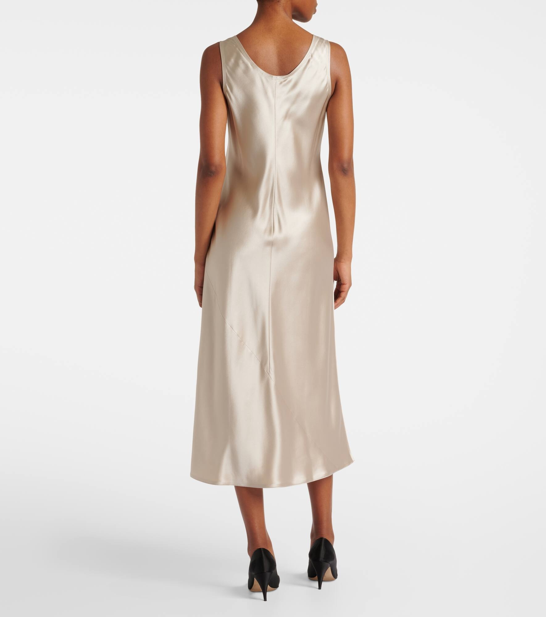 Banjo silk satin midi dress - 3