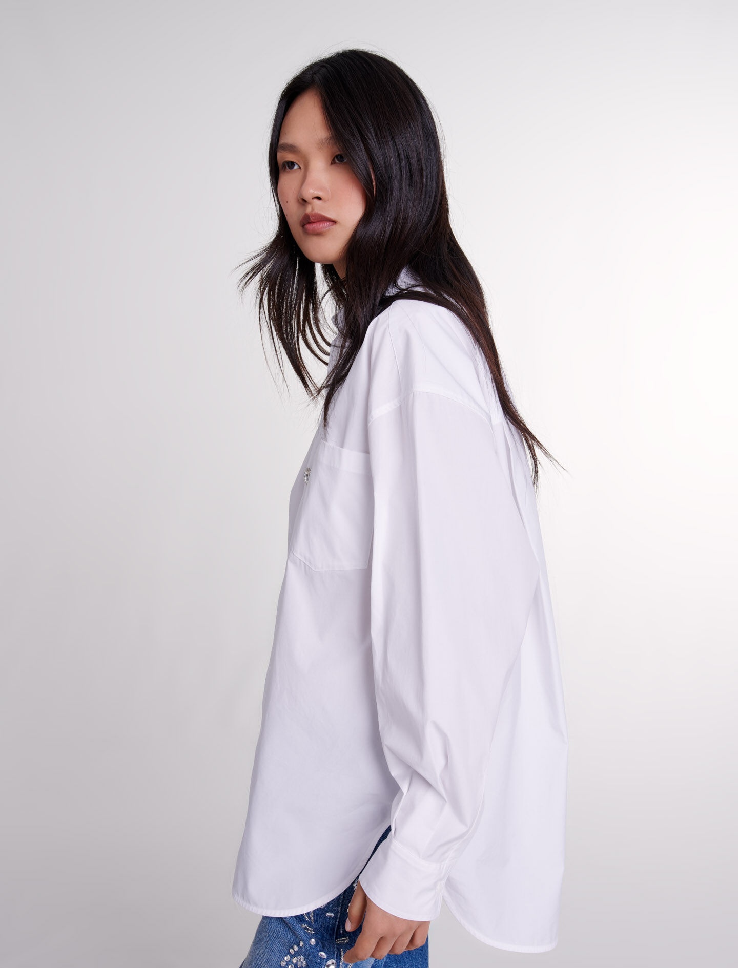 Oversized poplin shirt - 7