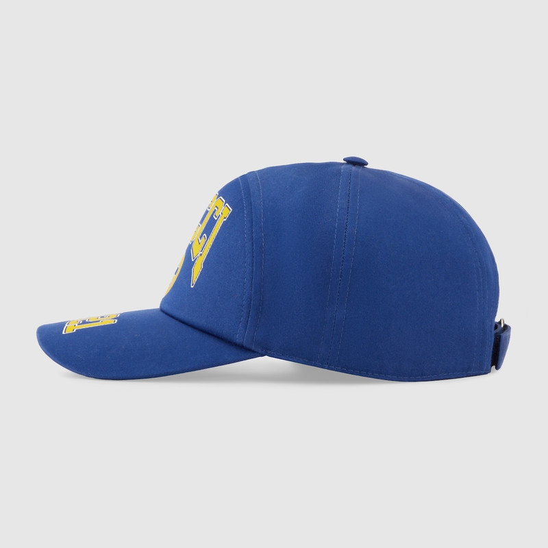 GUCCI Gucci print cotton baseball hat outlook
