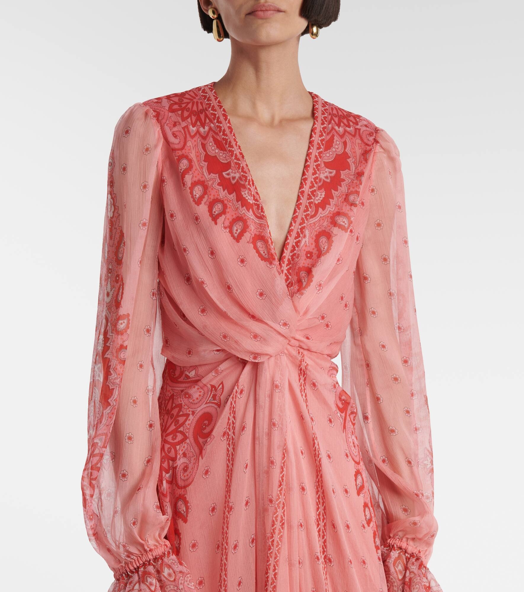 Printed silk gown - 4