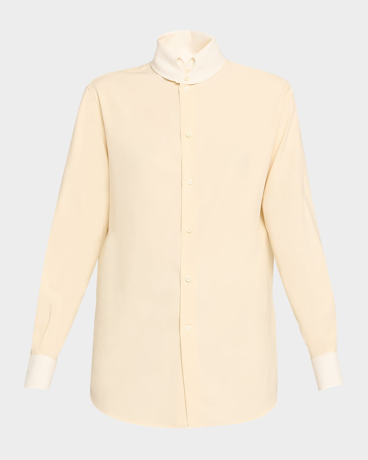 Thea Dylan-Collar Silk Shirt - 1