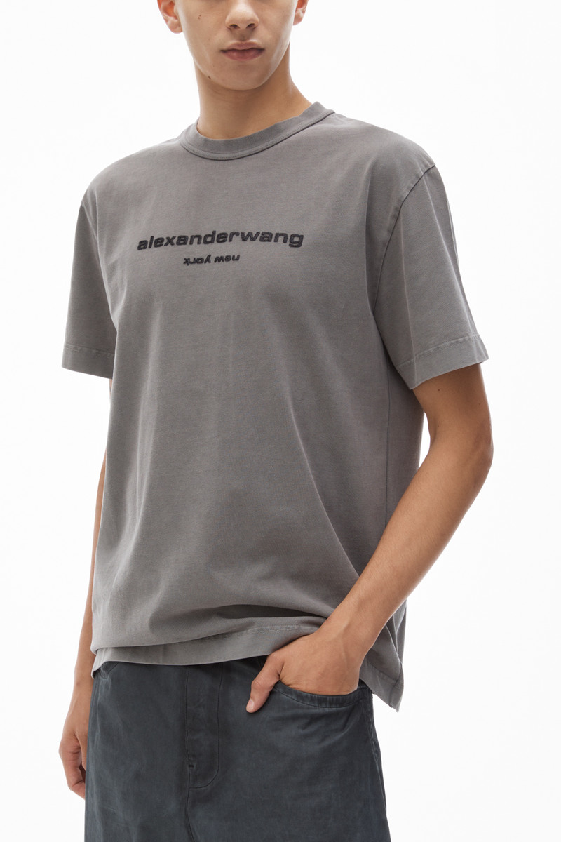 glitter puff logo tee in cotton 3