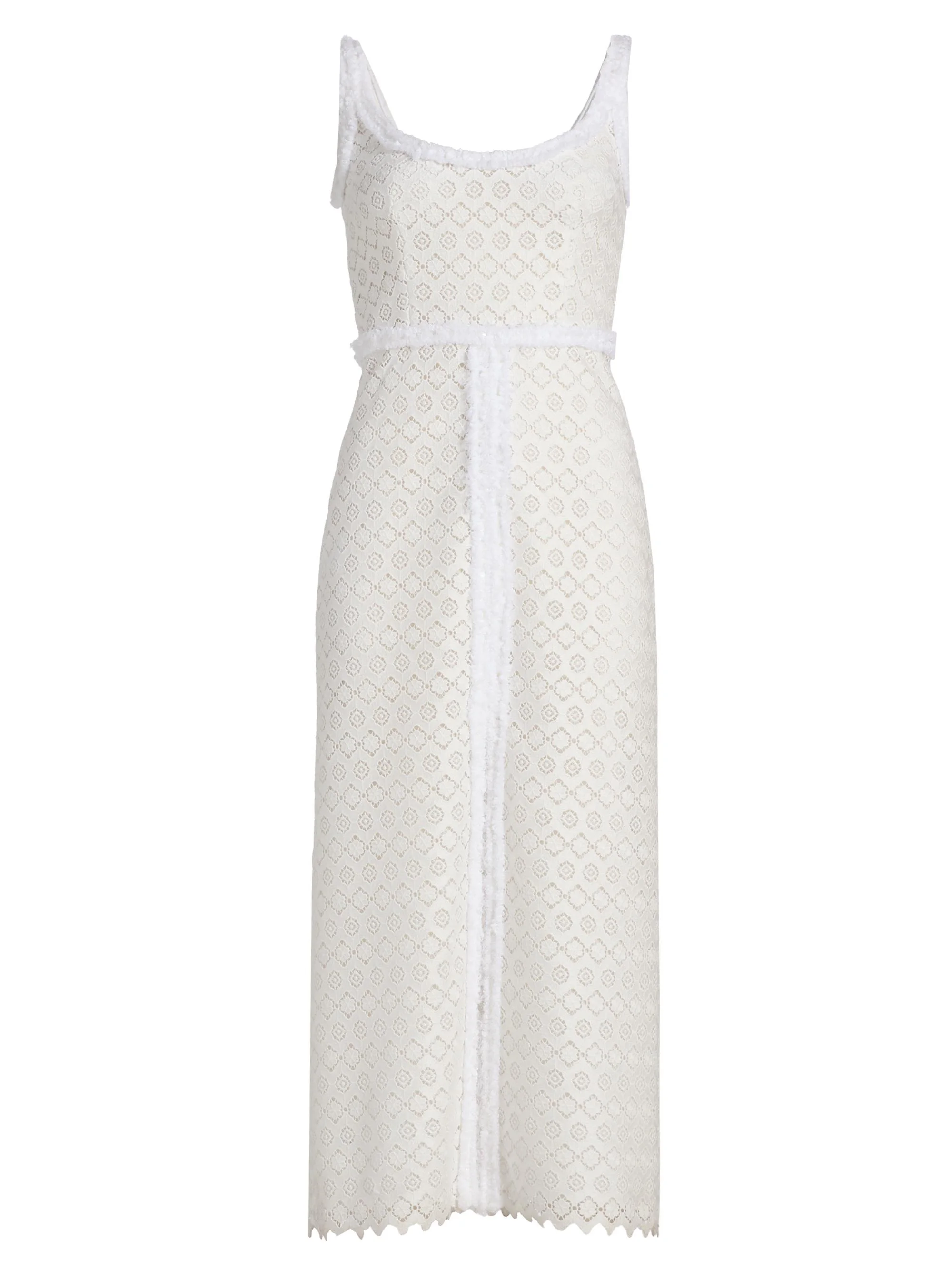 Women's Floral Macramé Midi-Dress - Ivory - 1