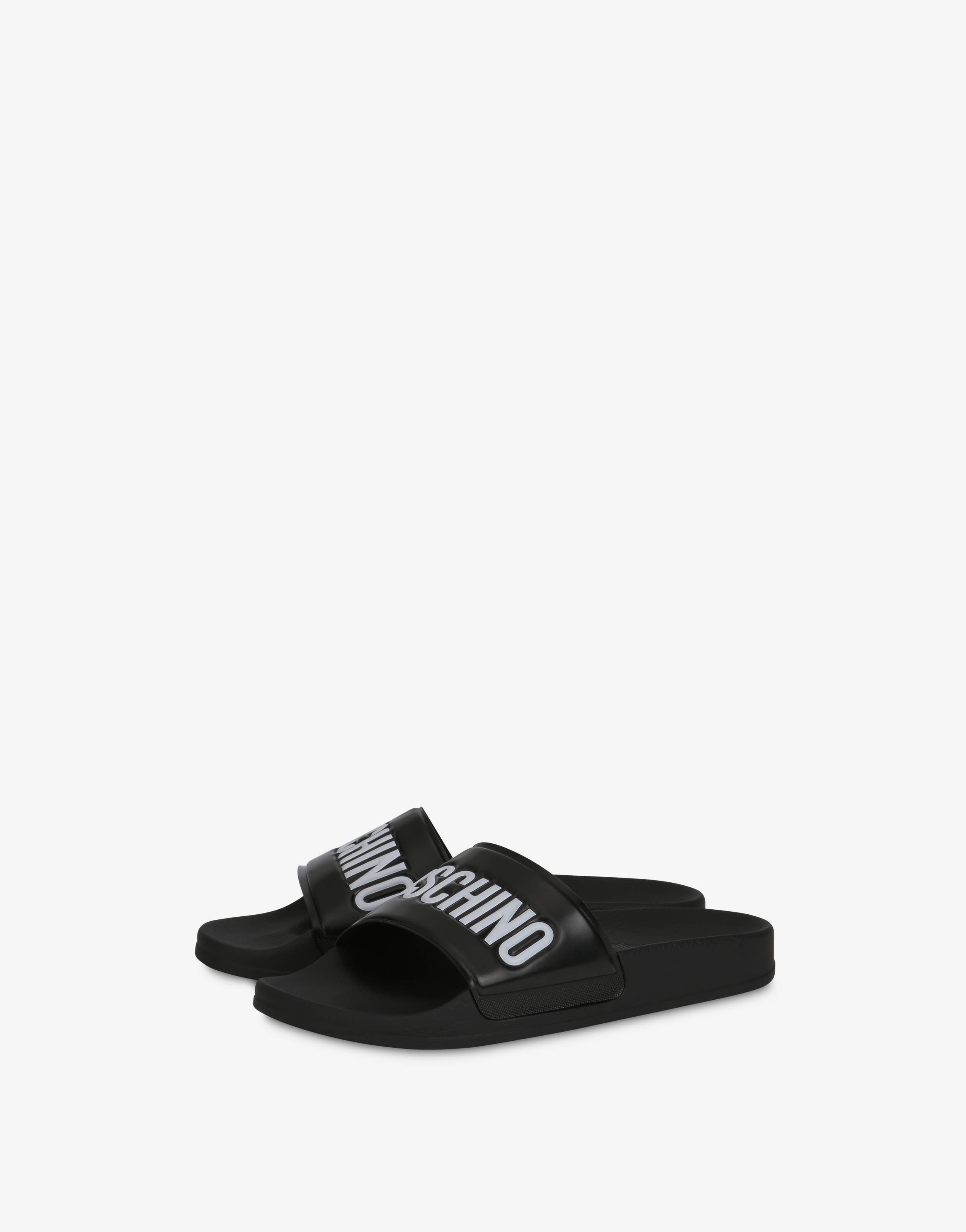 PVC SLIDE SANDALS WITH LOGO - 1