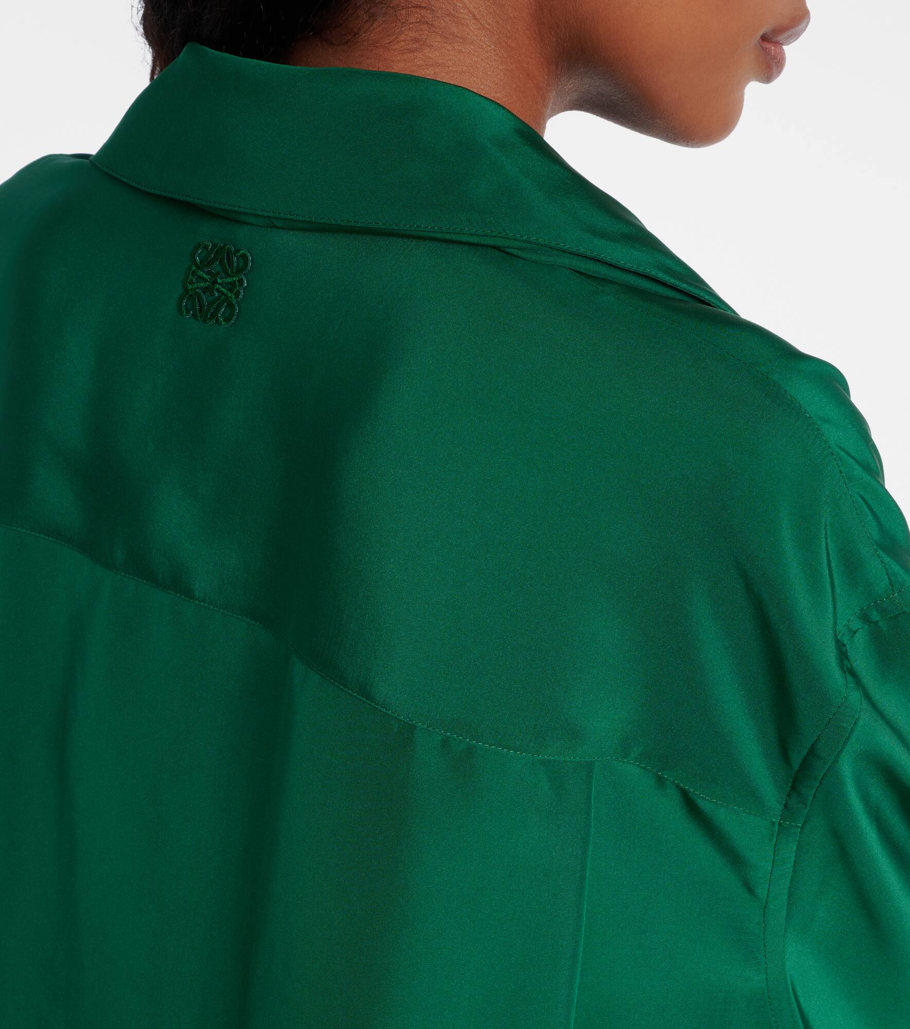 Draped silk shirt - 6