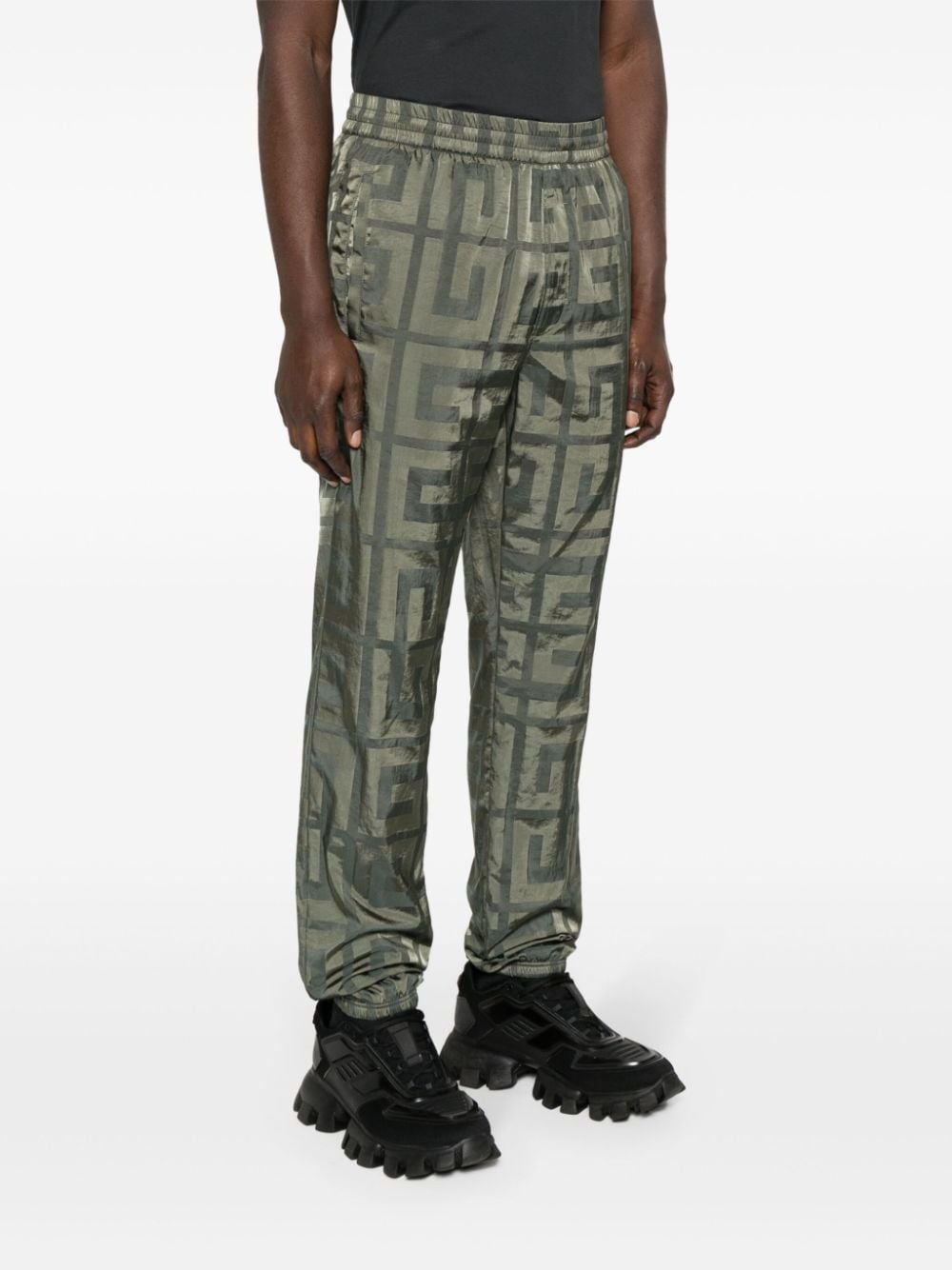 4G-motif taffeta trousers - 3