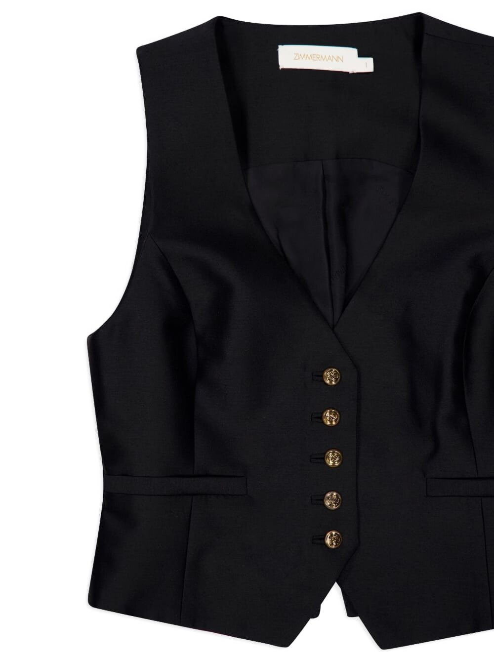 VEST BUTTONED HYPNOTIC WOOL AND SILK - 3