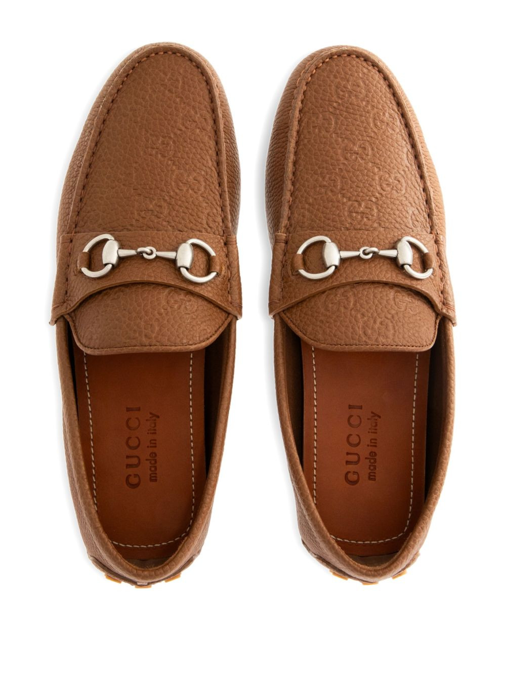 horsebit pebble-grain loafers - 3