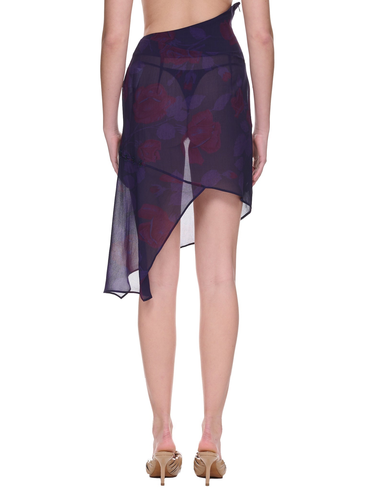 Asymmetric Sheer Skirt - 3