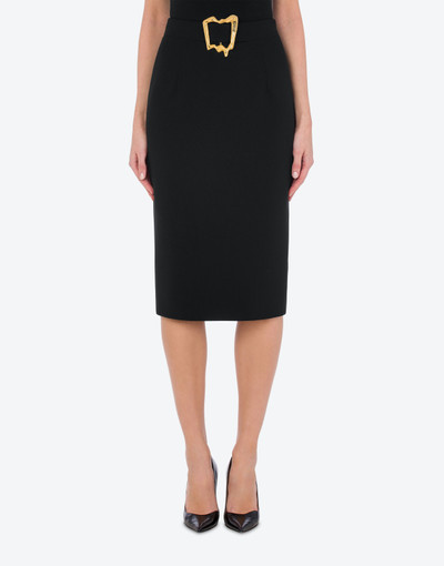 Moschino MORPHED BUCKLE STRETCH CRÊPE SKIRT outlook