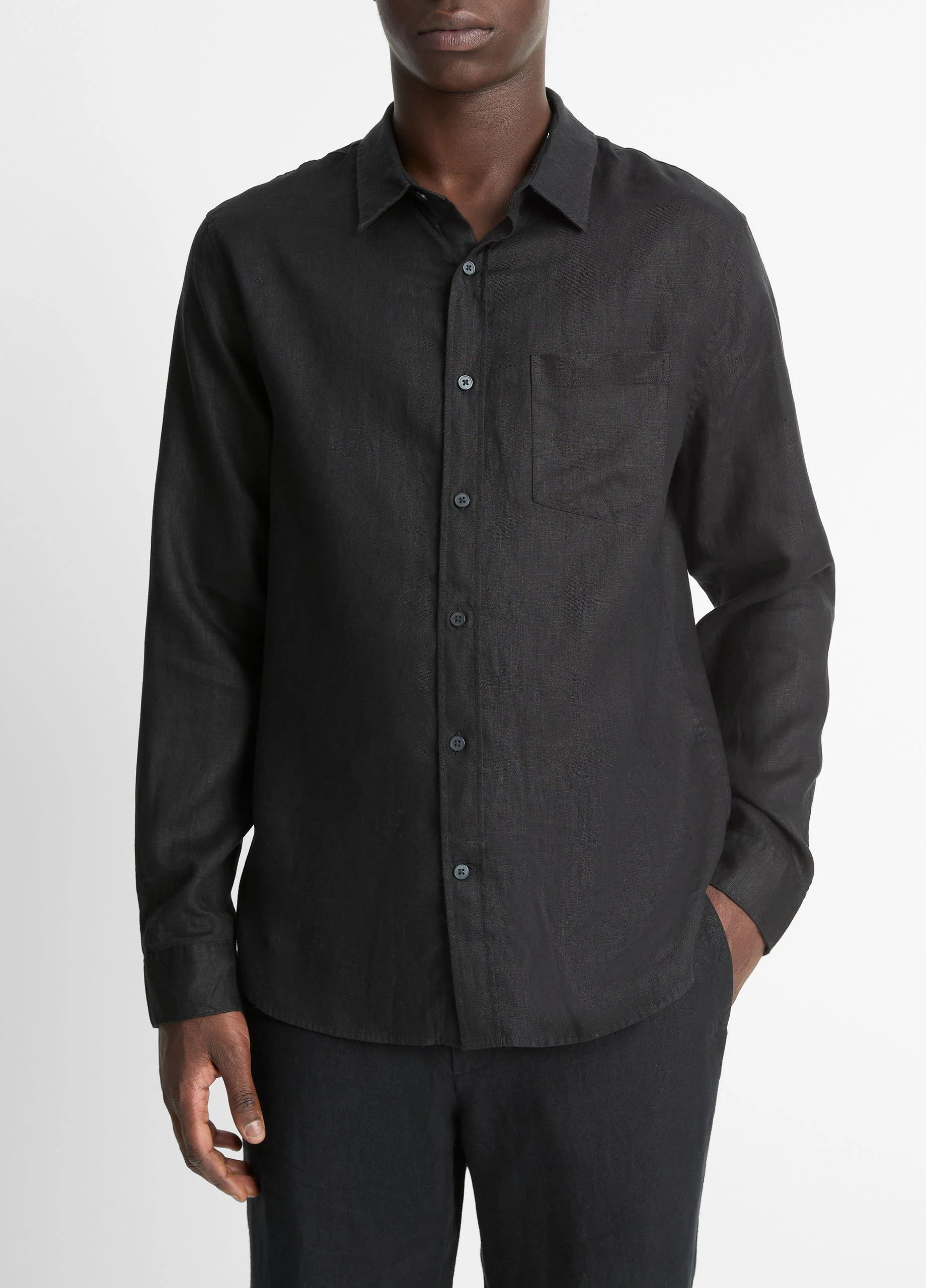 Linen Long-Sleeve Shirt - 1