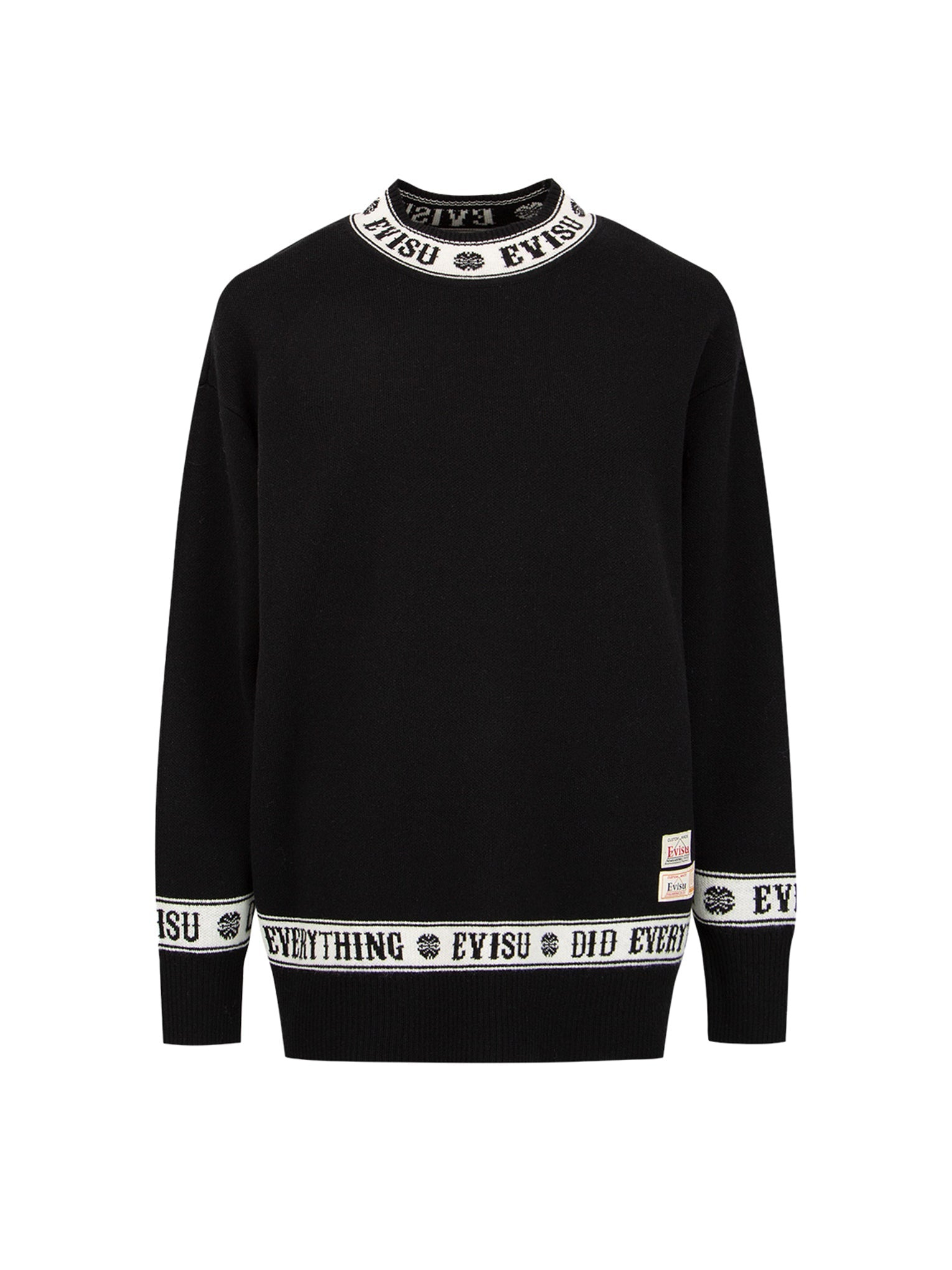 LOGO AND KAMON JACQUARD KNITTED SWEATER - 10