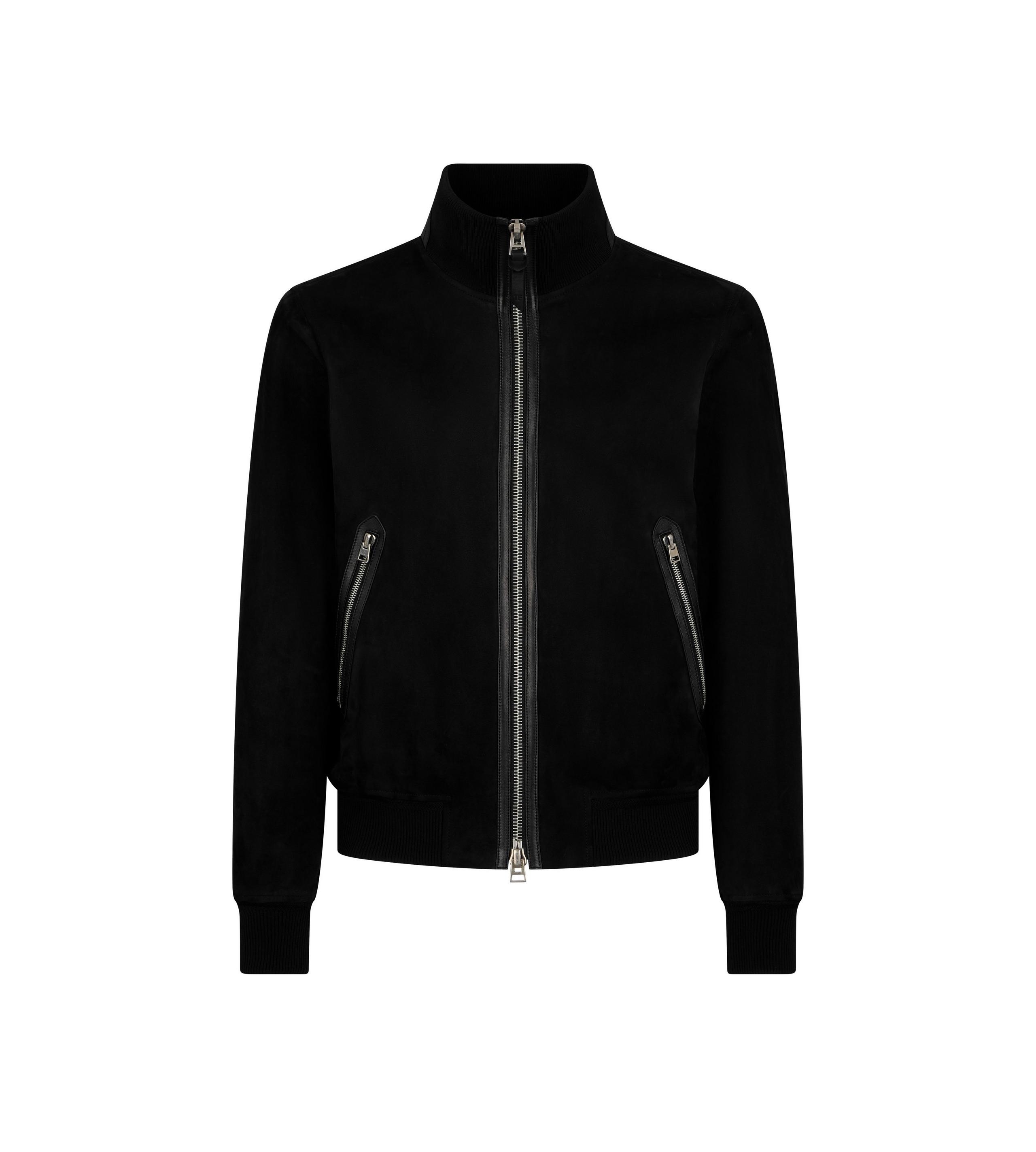 LIGHT SUEDE TRACK BOMBER - 1