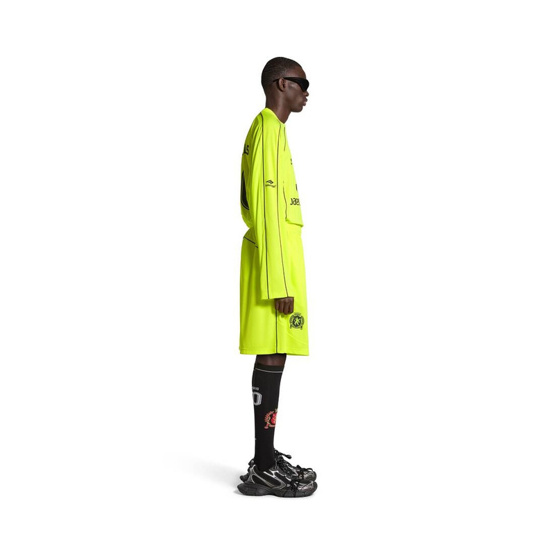 Soccer Baggy Shorts in Neon Yellow 3