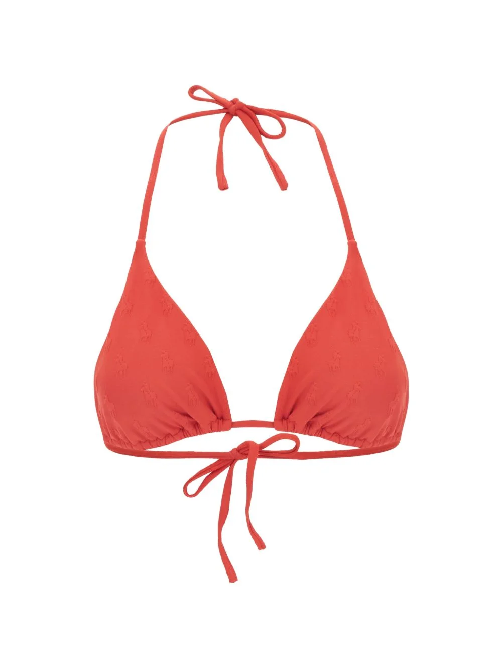 logo-jacquard triangle bikini top - 1