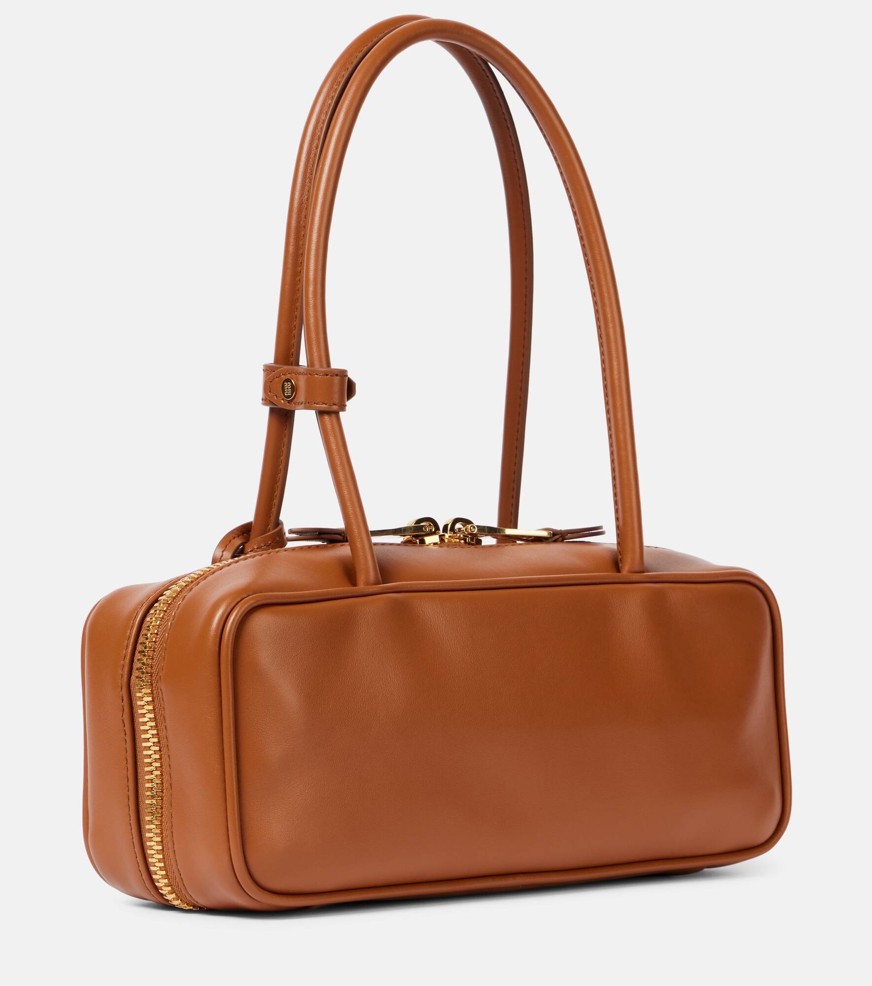 Beau logo embossed leather tote bag - 4